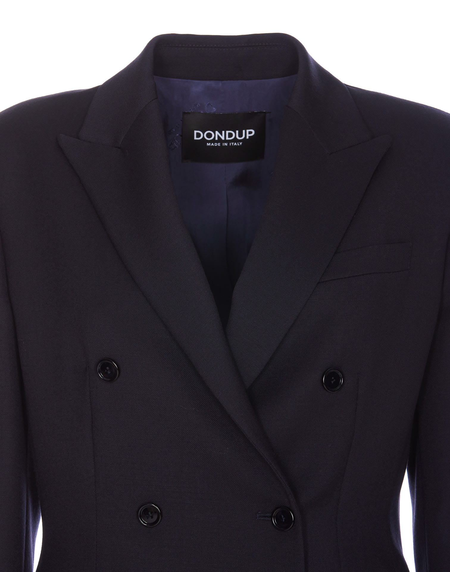 Dondup Double Breasted Jacket In Blue