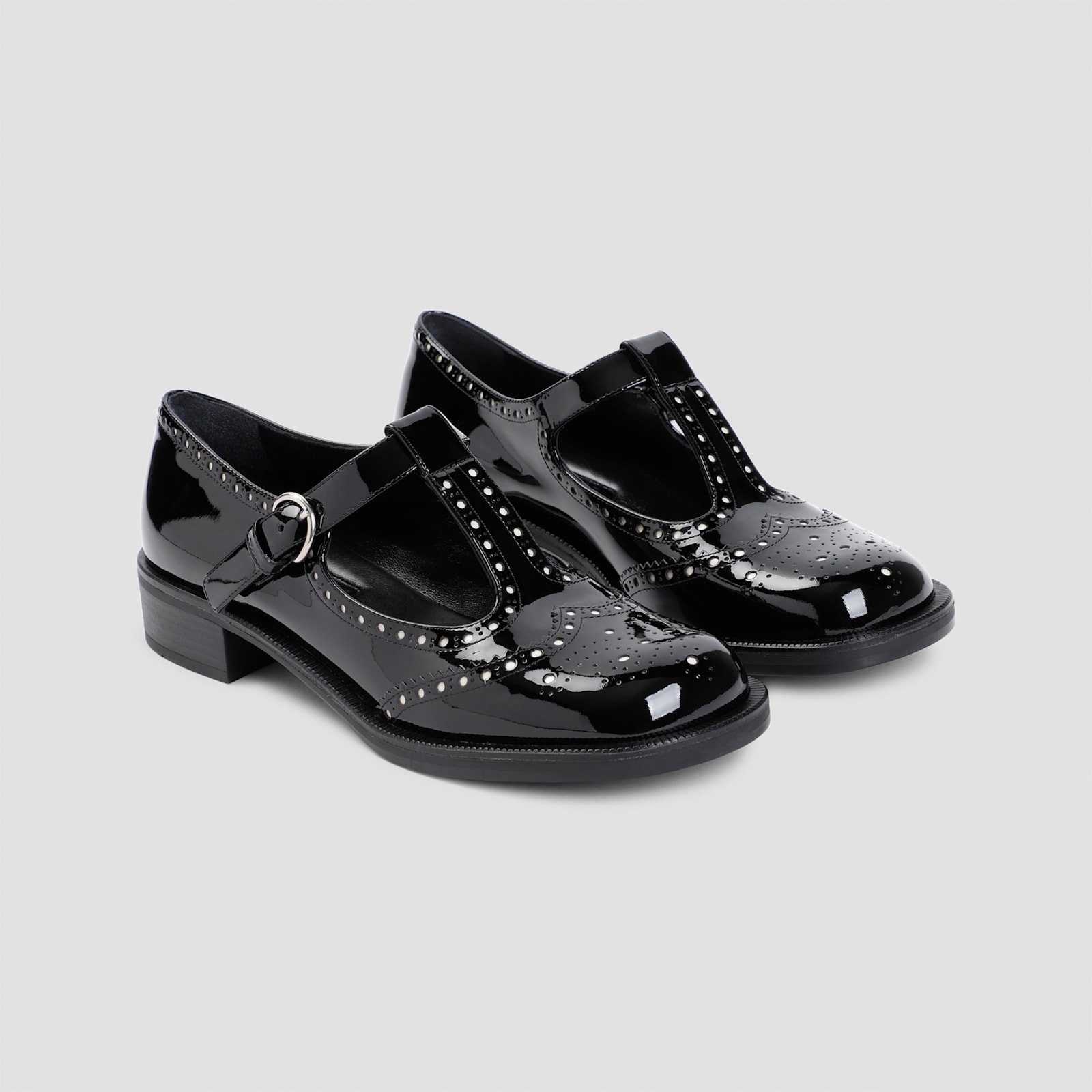 Miu Miu Leather Mary Jane In Black