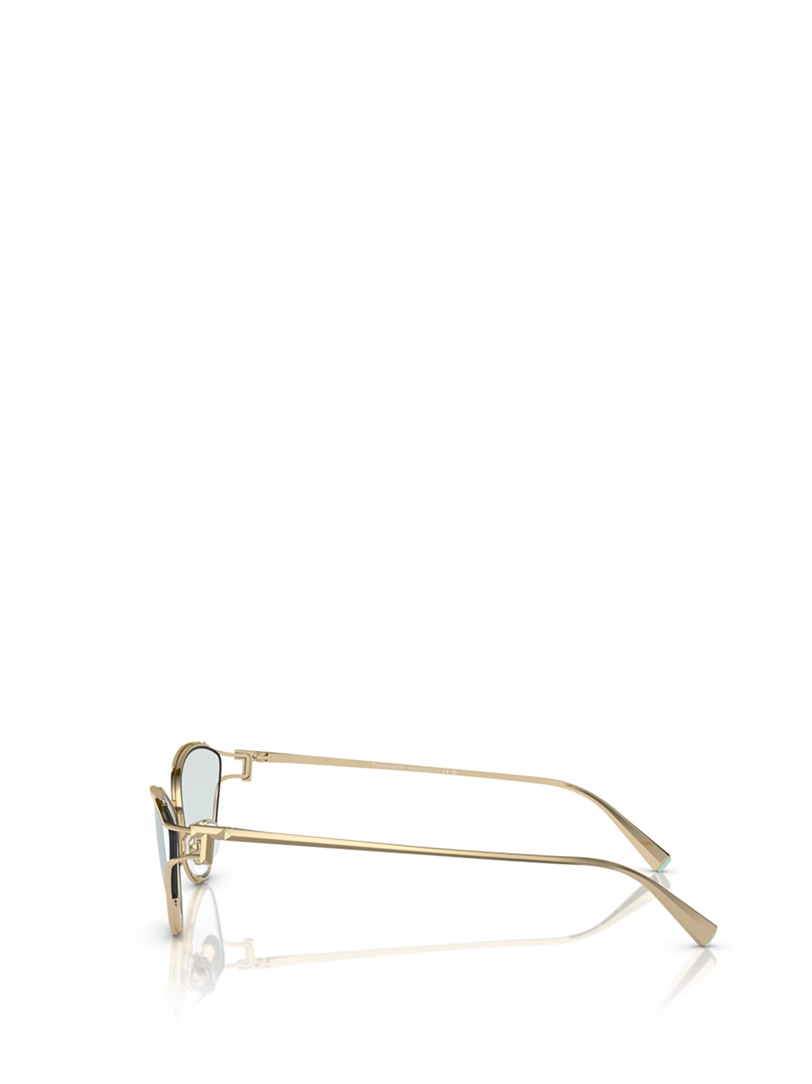 Shop Tiffany &amp; Co. Tf3095 Pale Gold Sunglasses