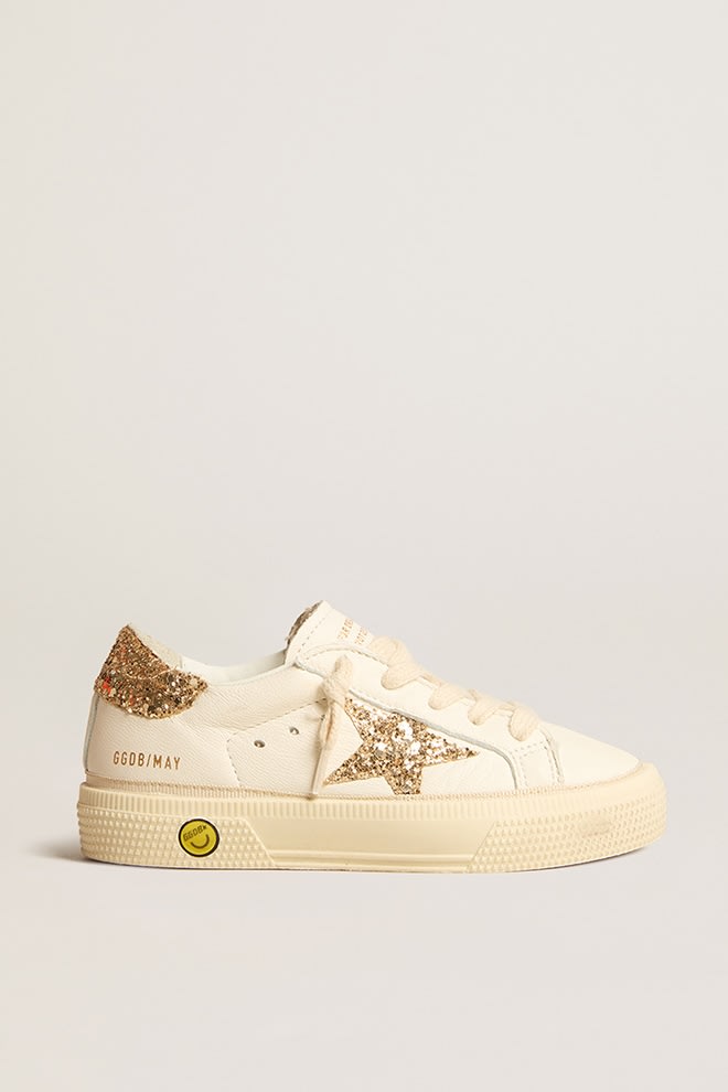 Shop Golden Goose Sneakers May In White/gold