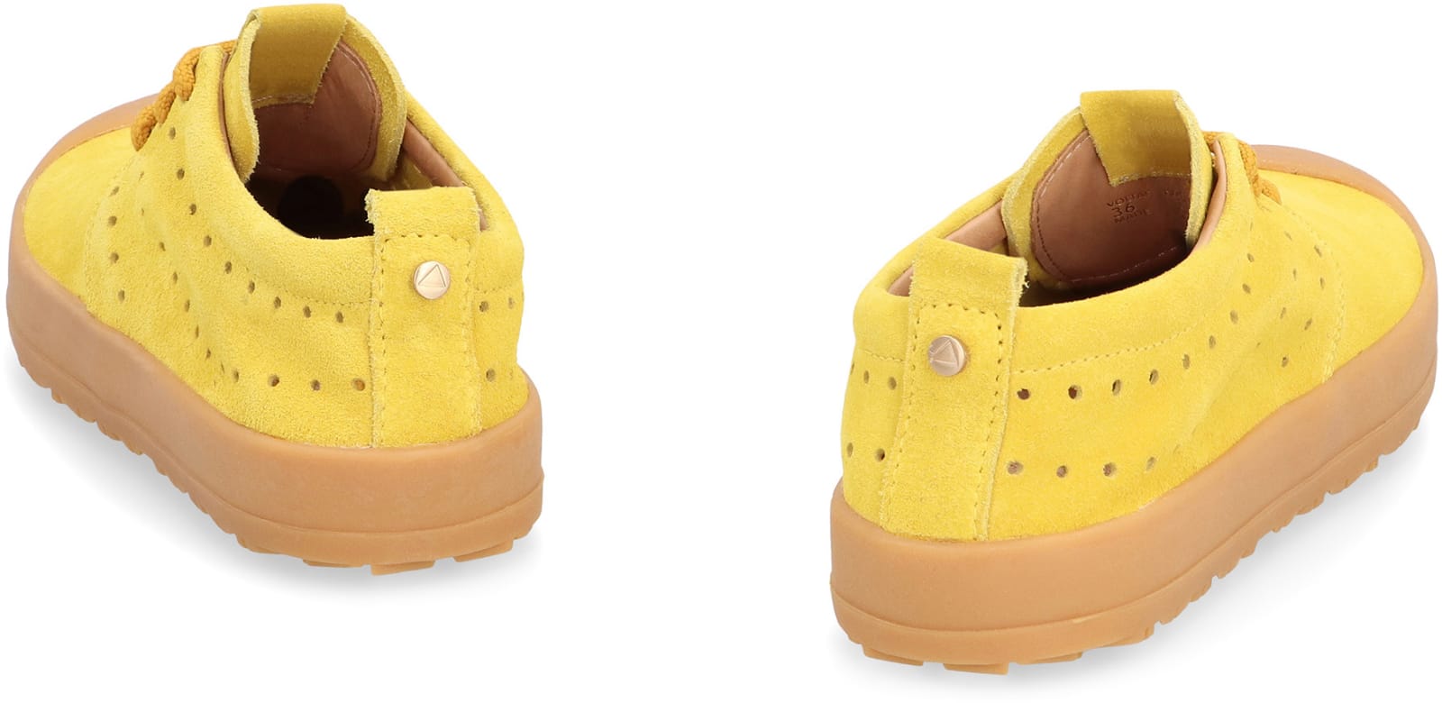 Volta Suede Low-top Sneakers In Yellow