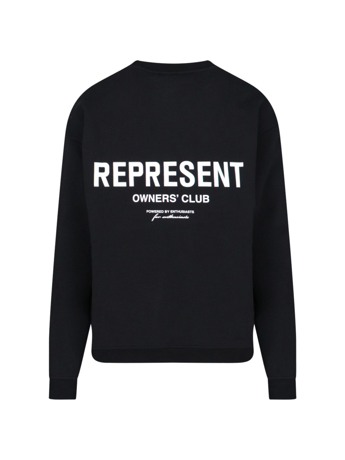 Shop Represent Logo Crewneck Sweatshirt In Black