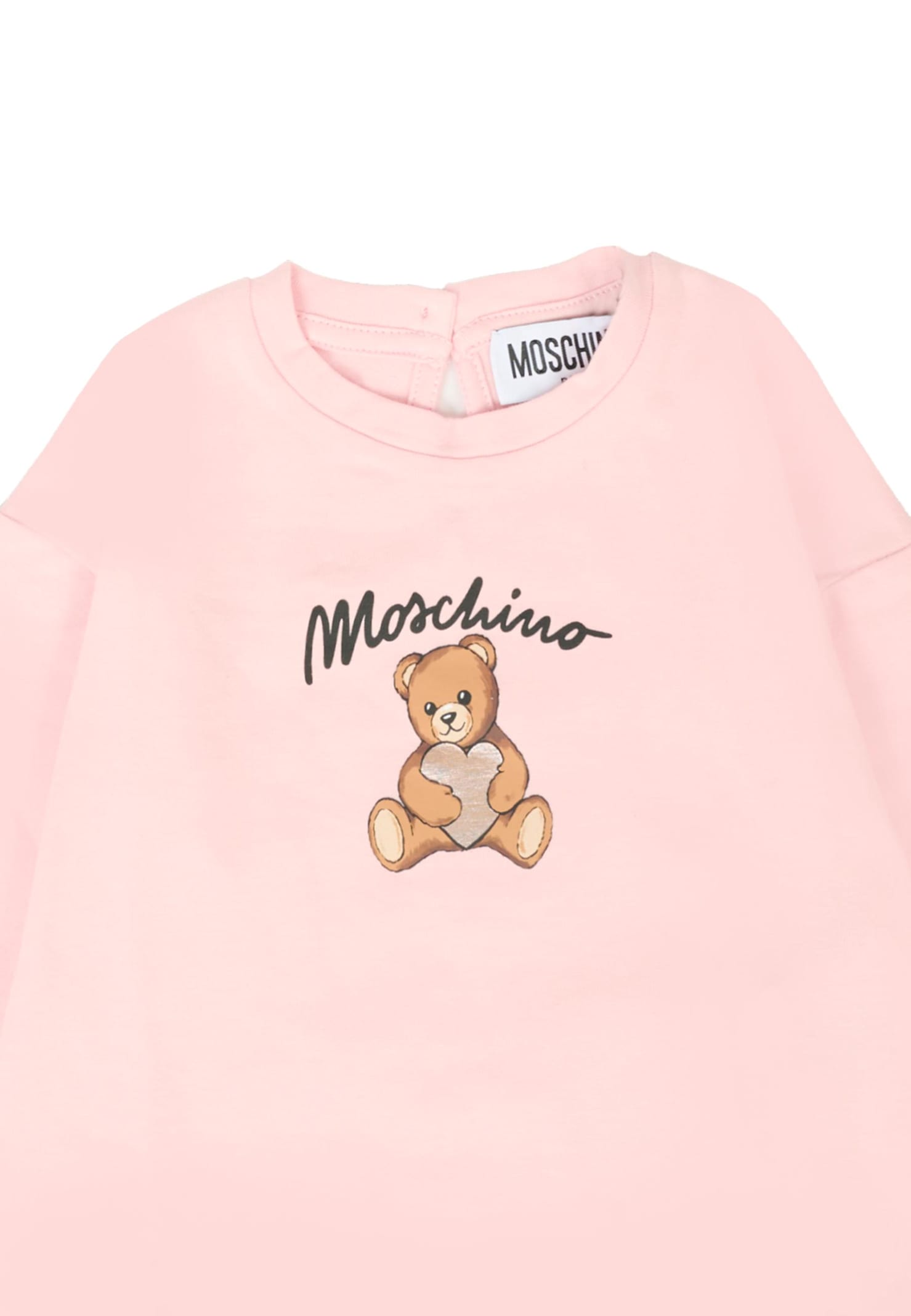 Moschino Pink T-shirt For Girl With Teddy Bear And Hear In Pink