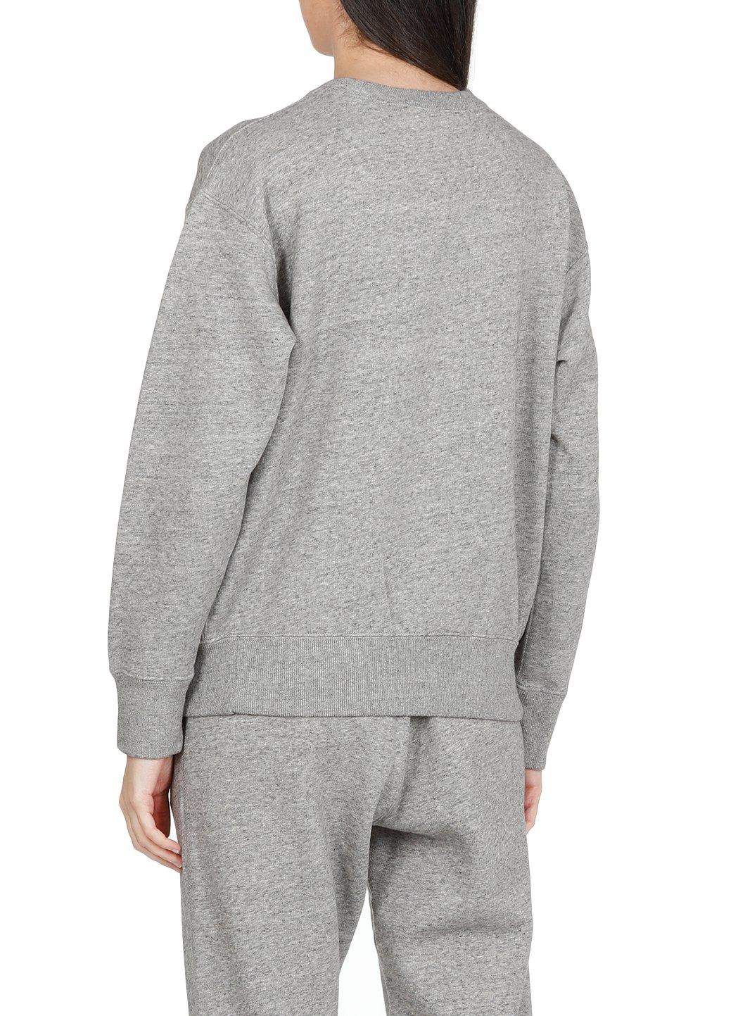 Shop Polo Ralph Lauren Logo Embroidered Sweatshirt  In Grey