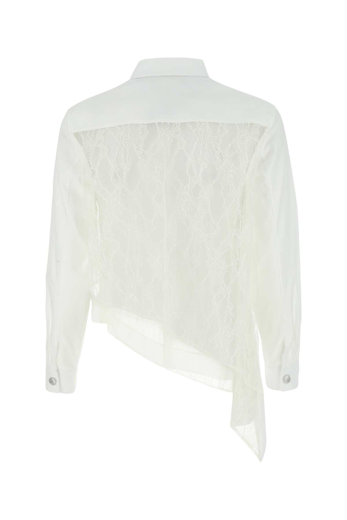 Koché White Cotton And Lace Shirt In 100