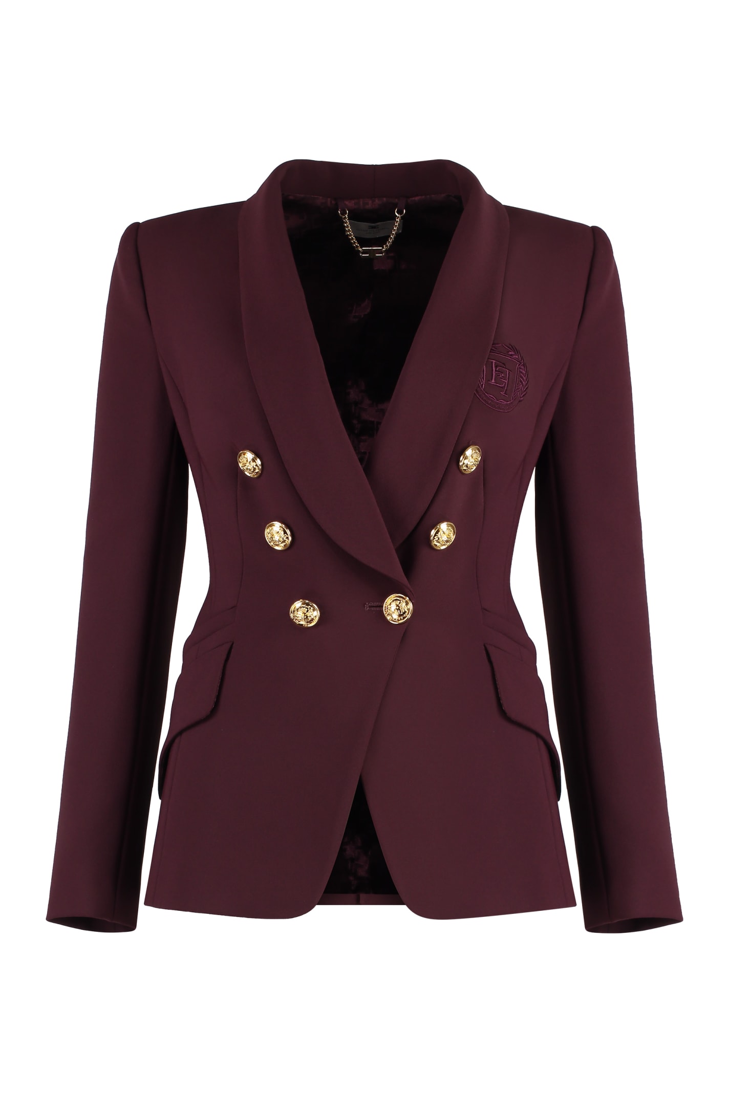 Shop Elisabetta Franchi Two-pieces Suit In Bordeaux