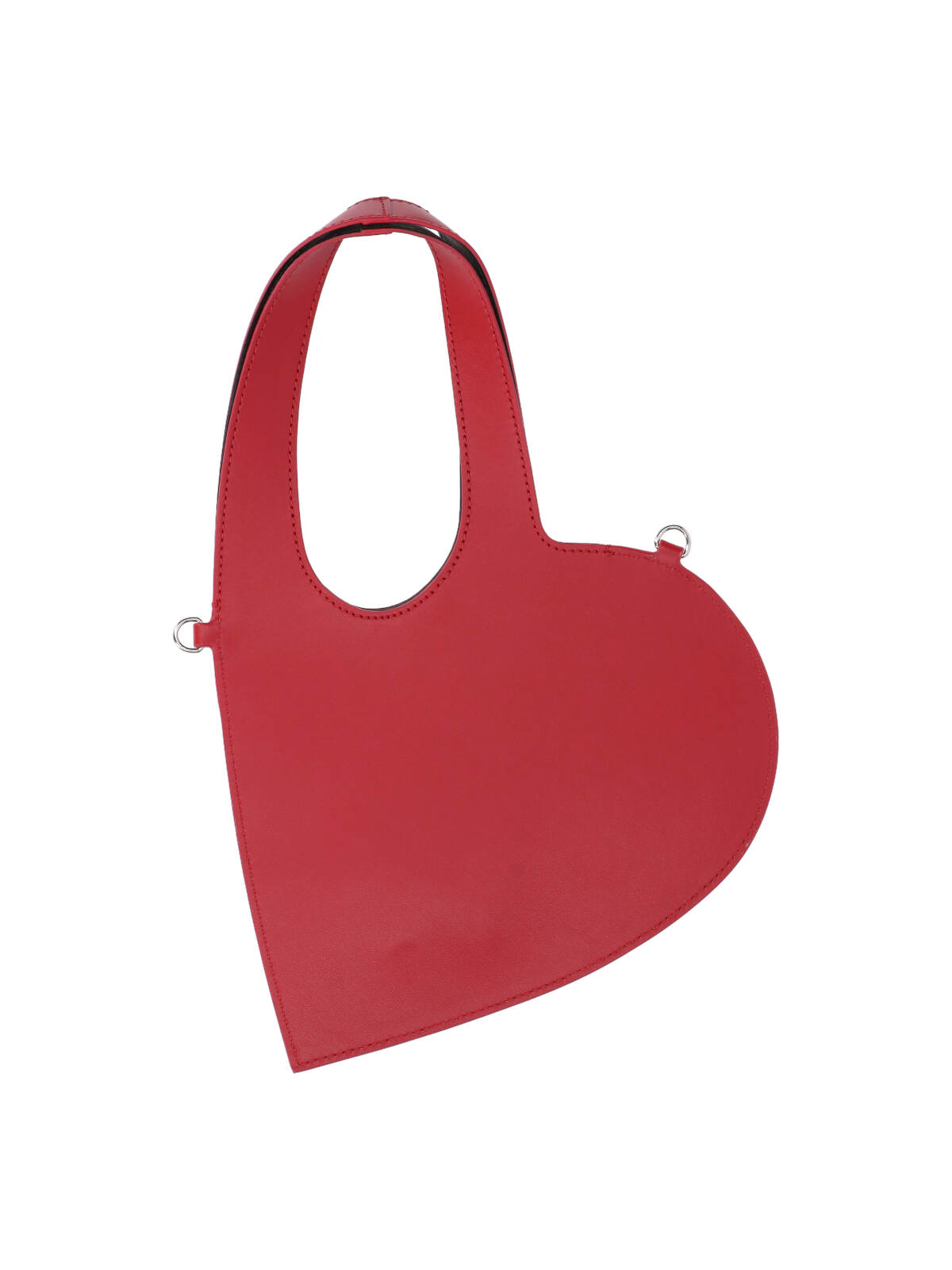 Coperni Heart-shaped Calf Leather Bag With Removable Strap In Red