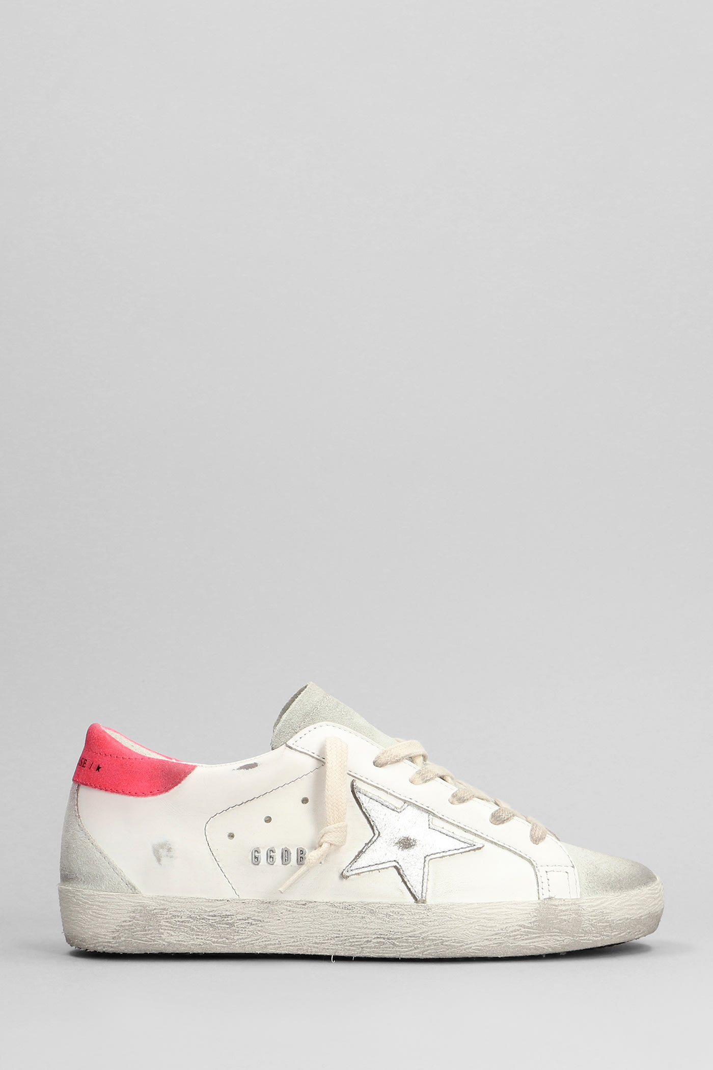 Golden Goose Superstar Trainers In White Suede And Leather
