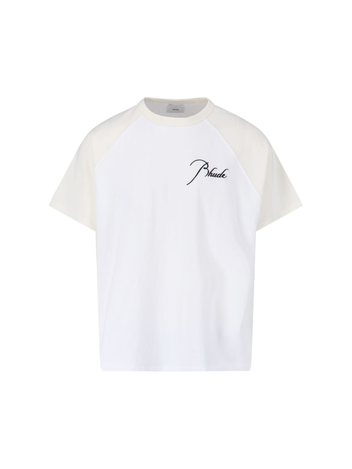 Shop Rhude Embroidered T-shirt In White