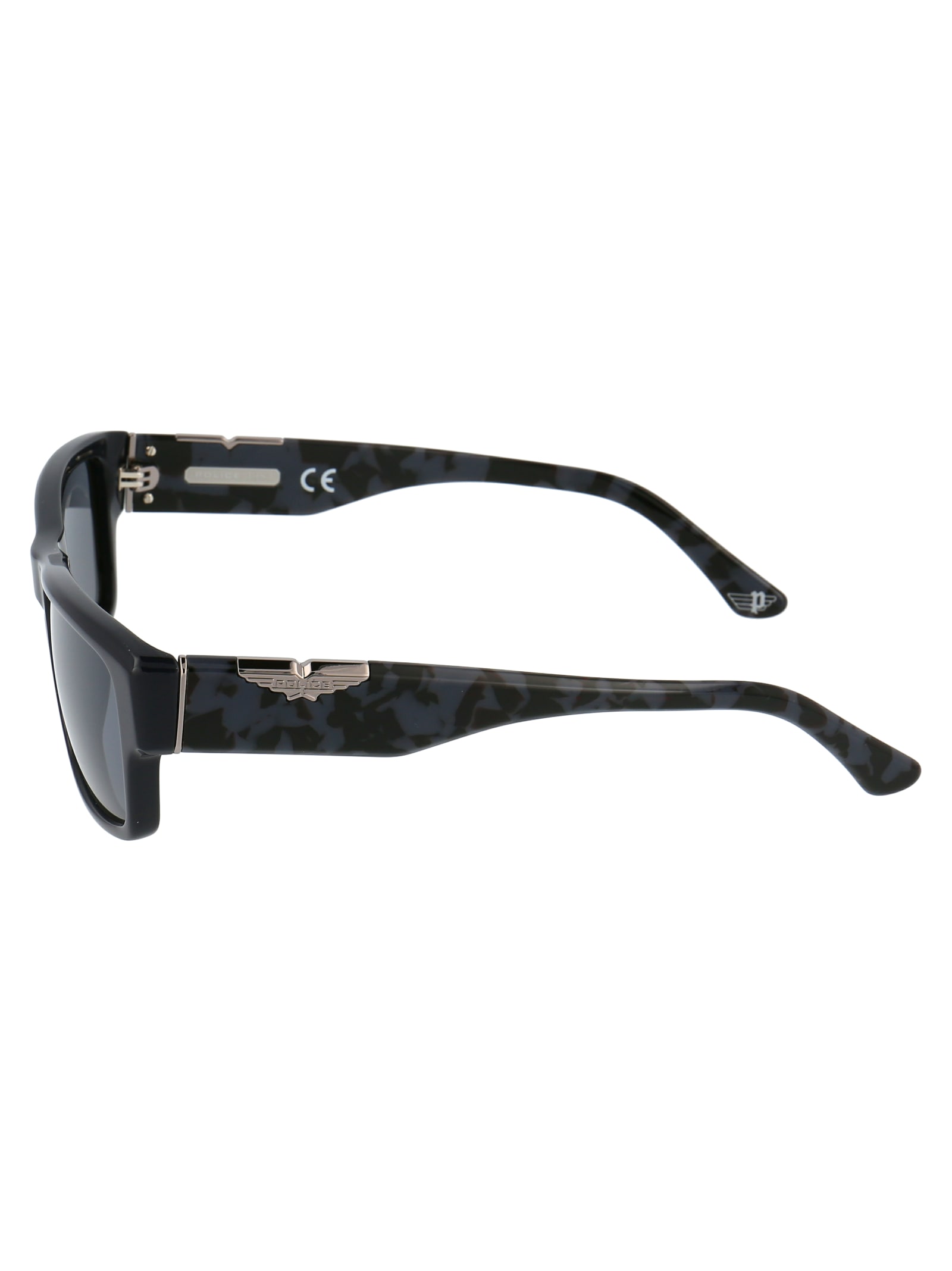 Shop Police Spl967 Sunglasses In Aauf Dark Grey