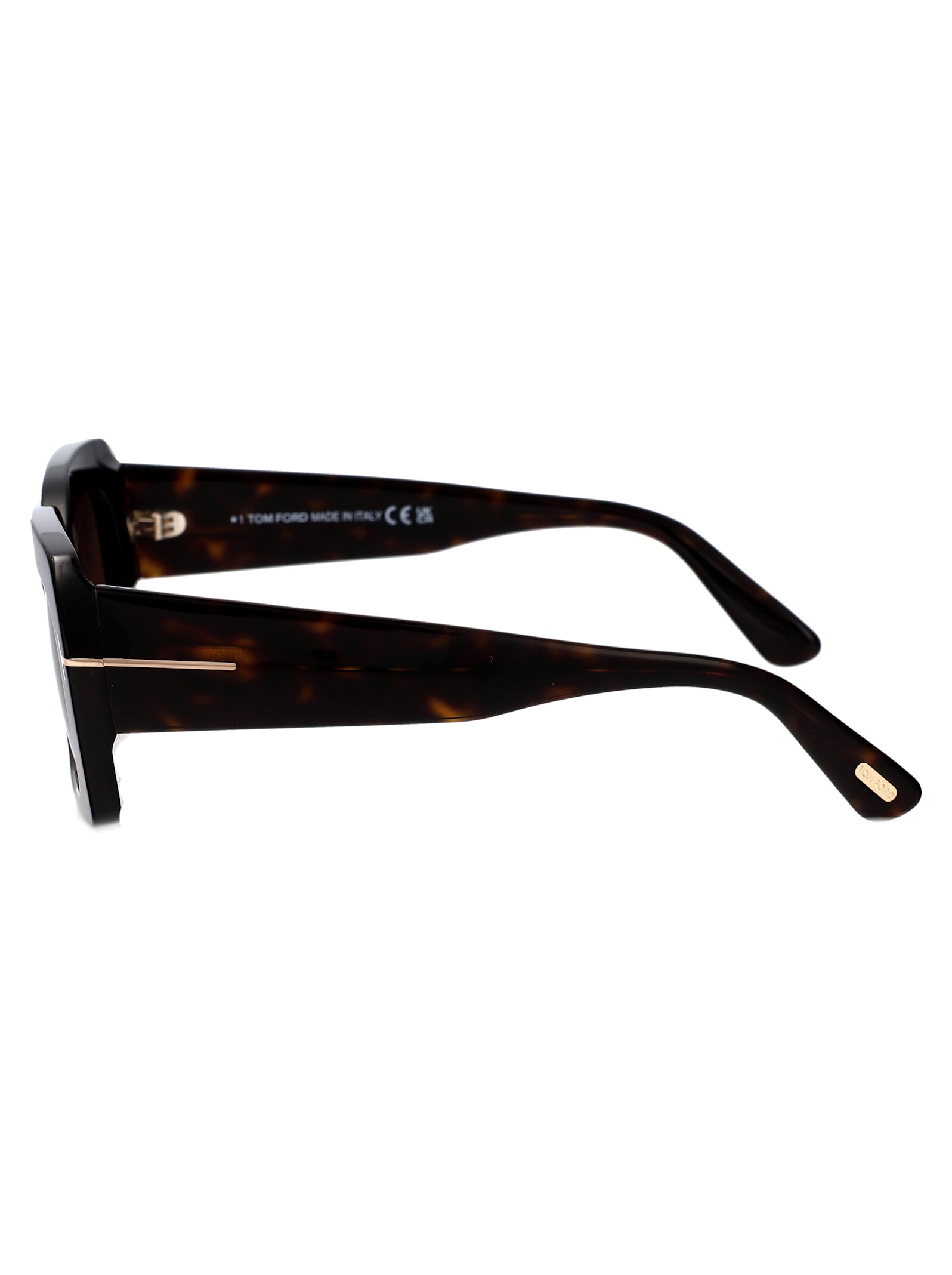 Tom Ford Rectangle-frame Sunglasses In Havana