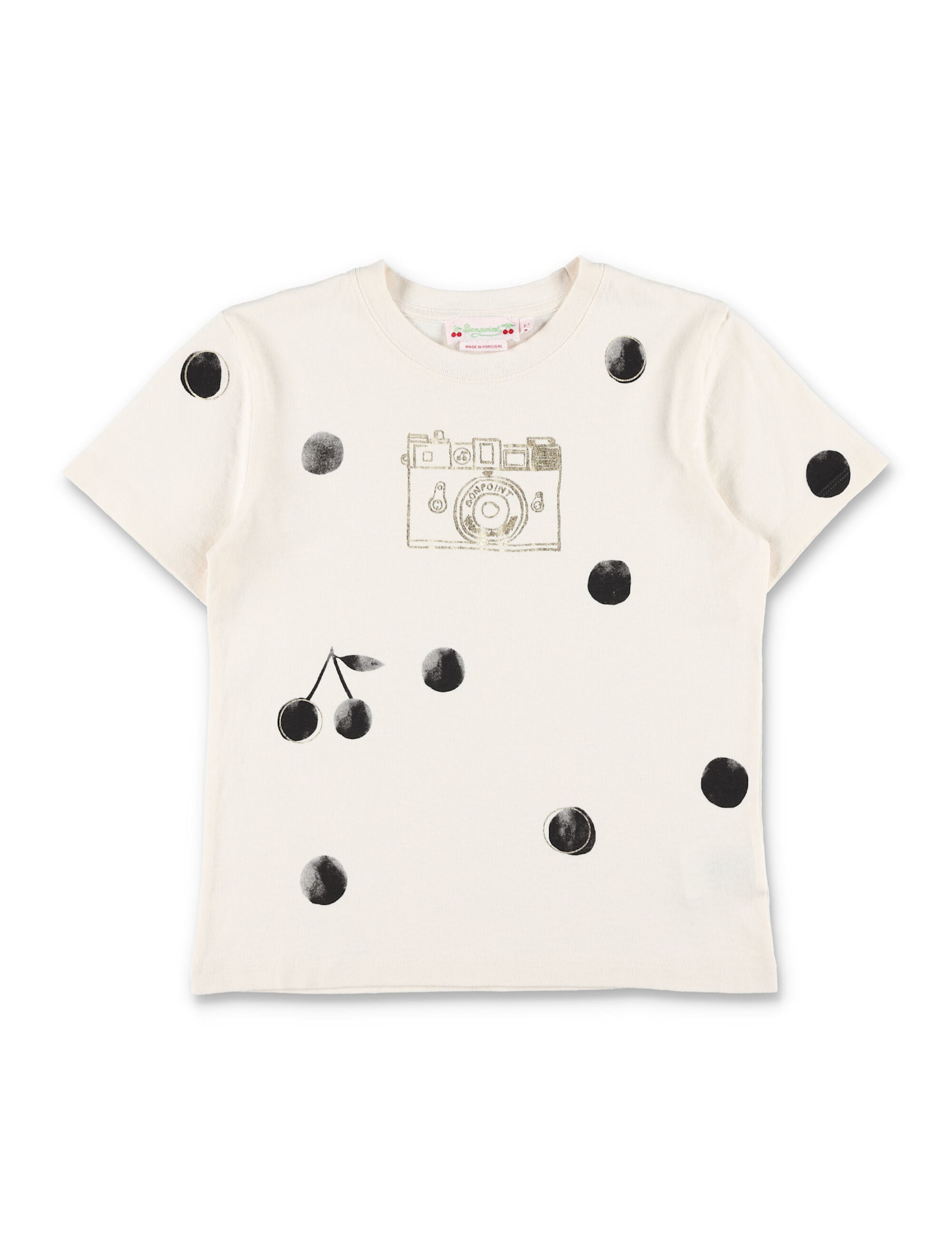 Bonpoint White T-shirt With Retro Print In White