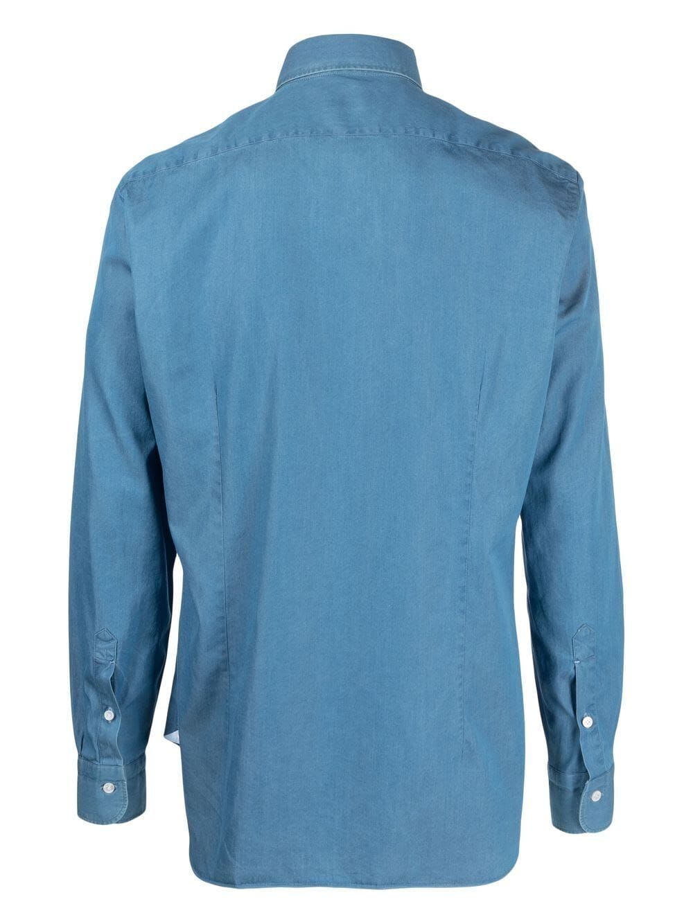 Shop Barba Napoli Neck Shirt In Light Blue