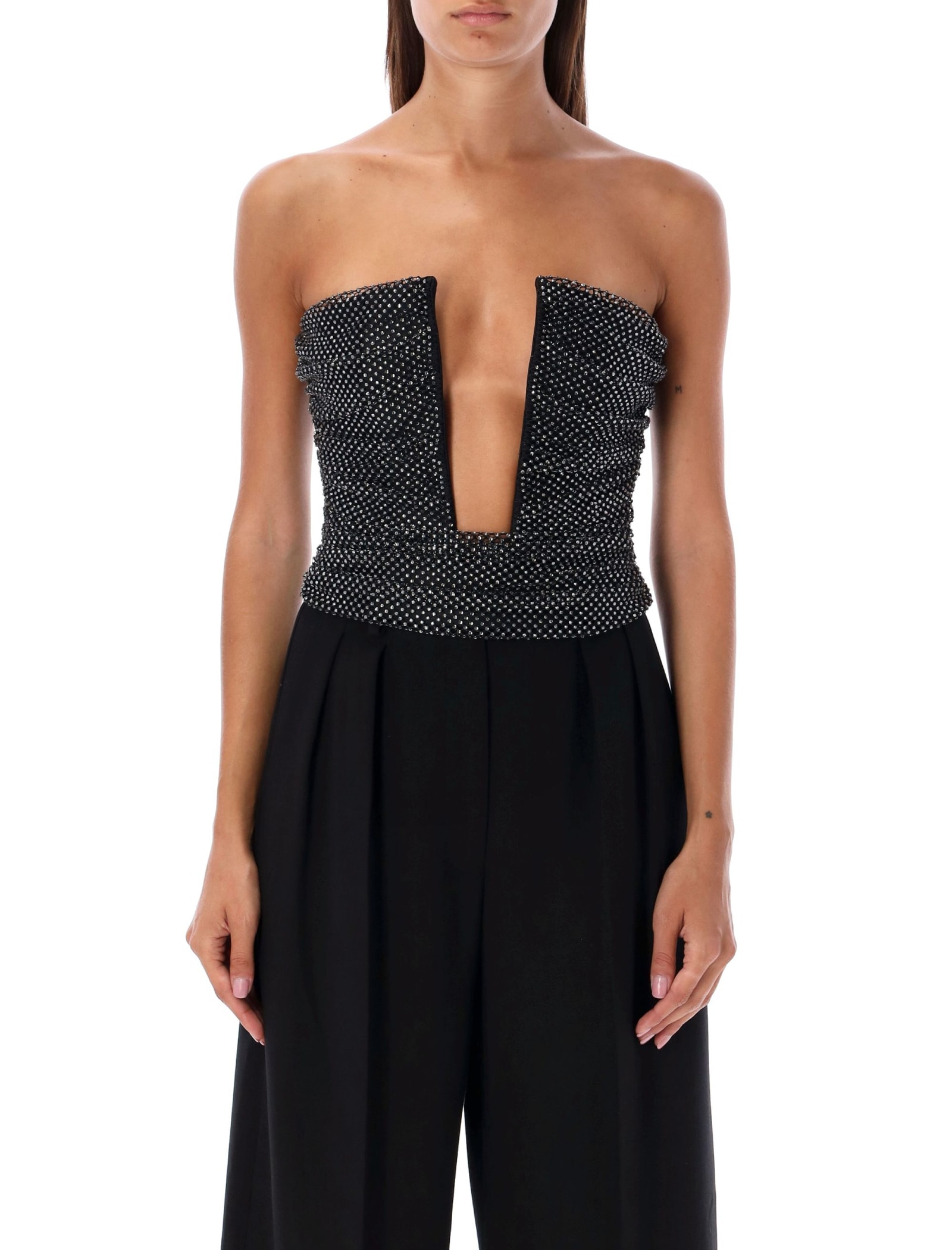 Giuseppe Di Morabito Mesh Top In Black
