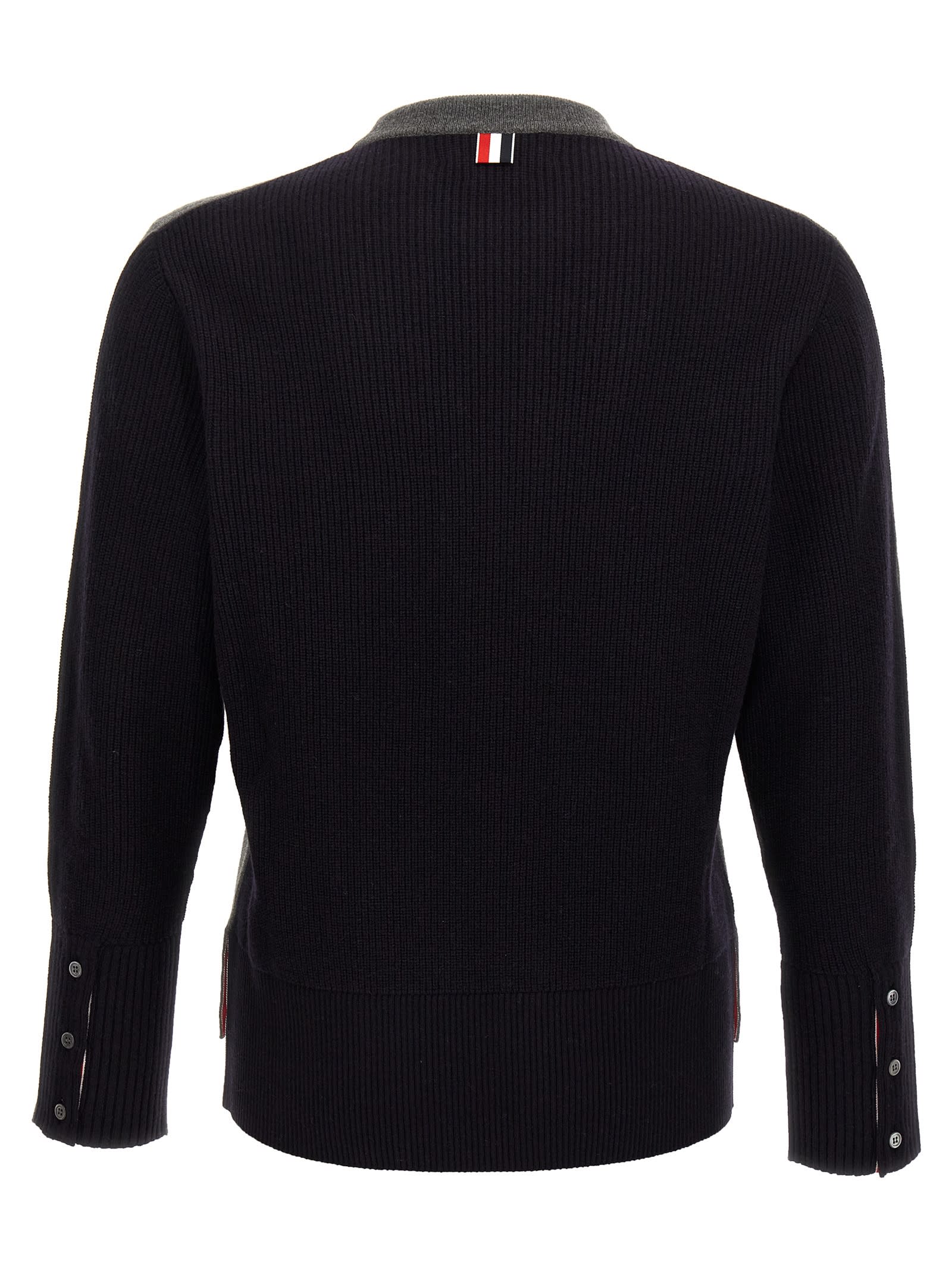 Shop Thom Browne 4 Bar Sweater In Grey