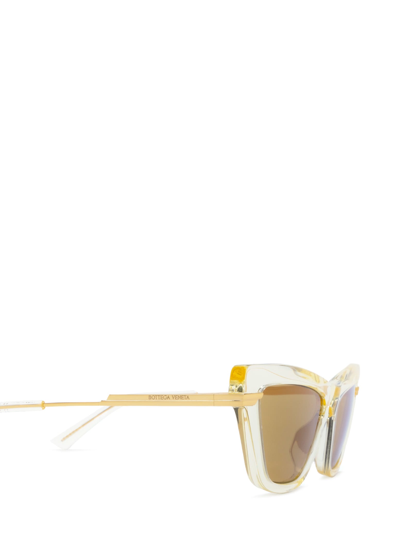 Shop Bottega Veneta Bv1241s Yellow Sunglasses