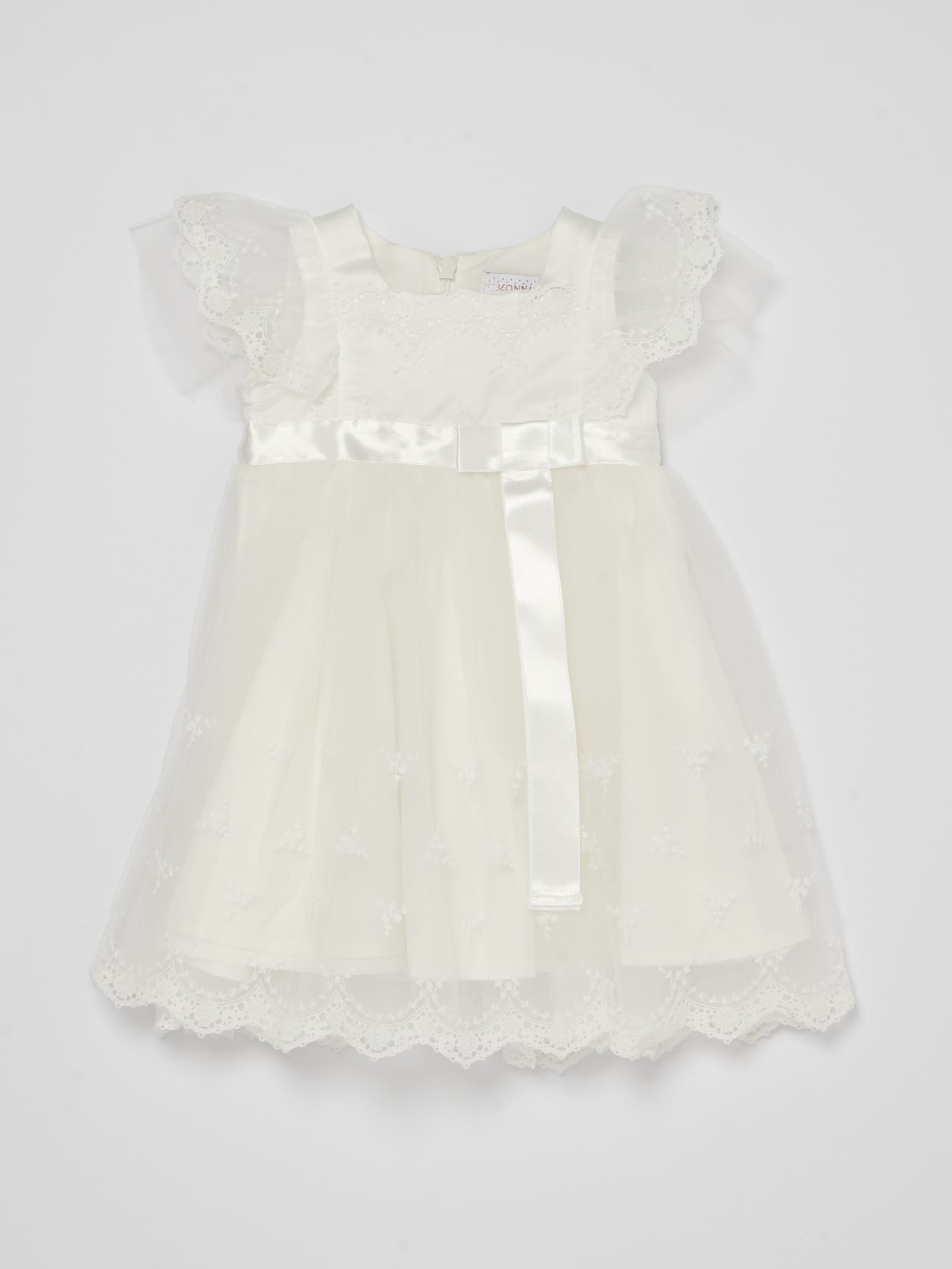 Shop Monnalisa Dress Dress In Bianco