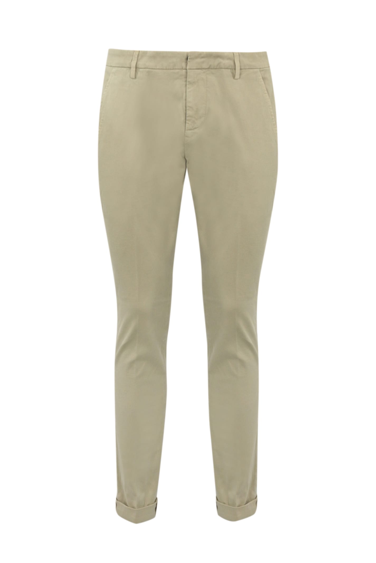 Dondup Gaubert Beige Trousers In Stretch Cotton