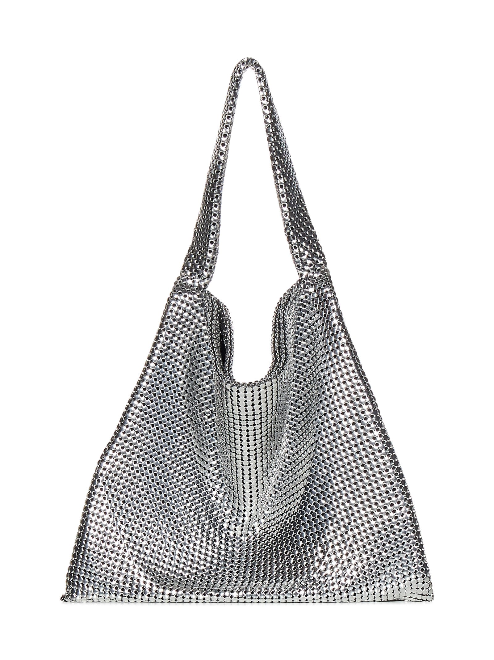 Rabanne Silver Pixel Metallic Tote