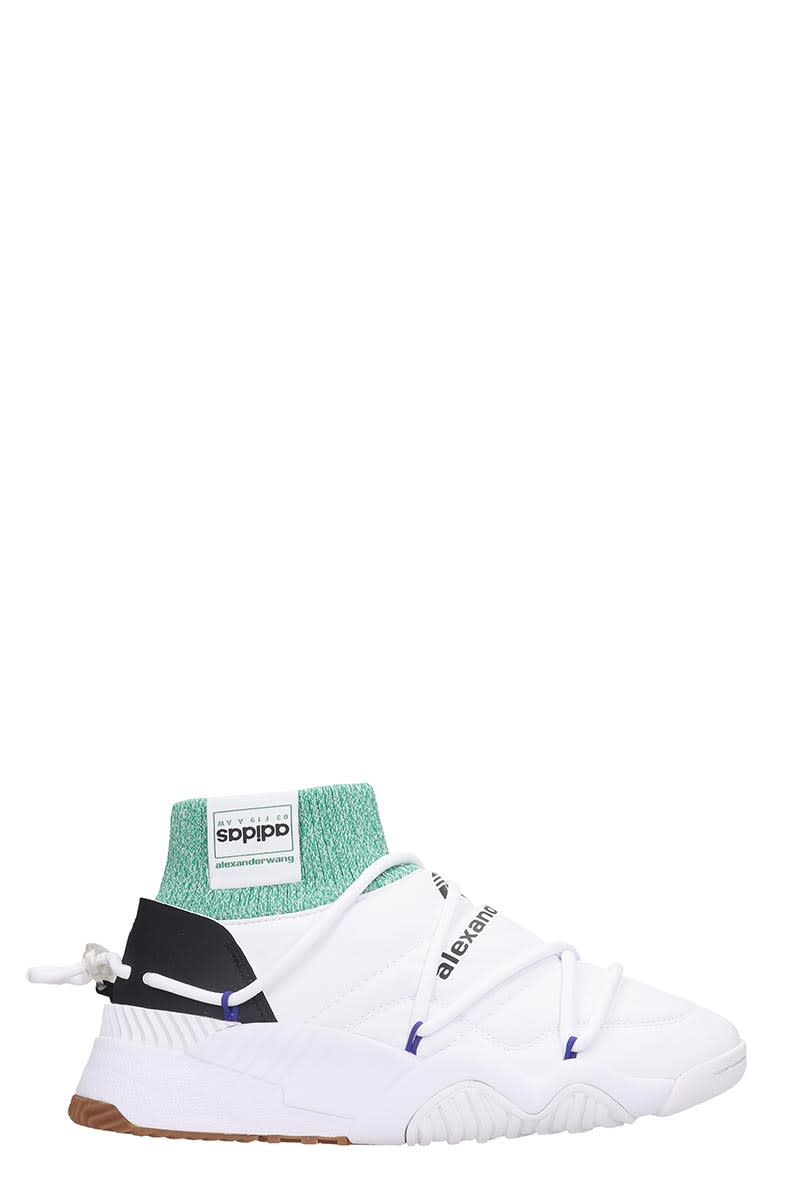 ADIDAS ORIGINALS BY ALEXANDER WANG PUFF TRAINER SNEAKERS IN WHITE LEATHER,11206247