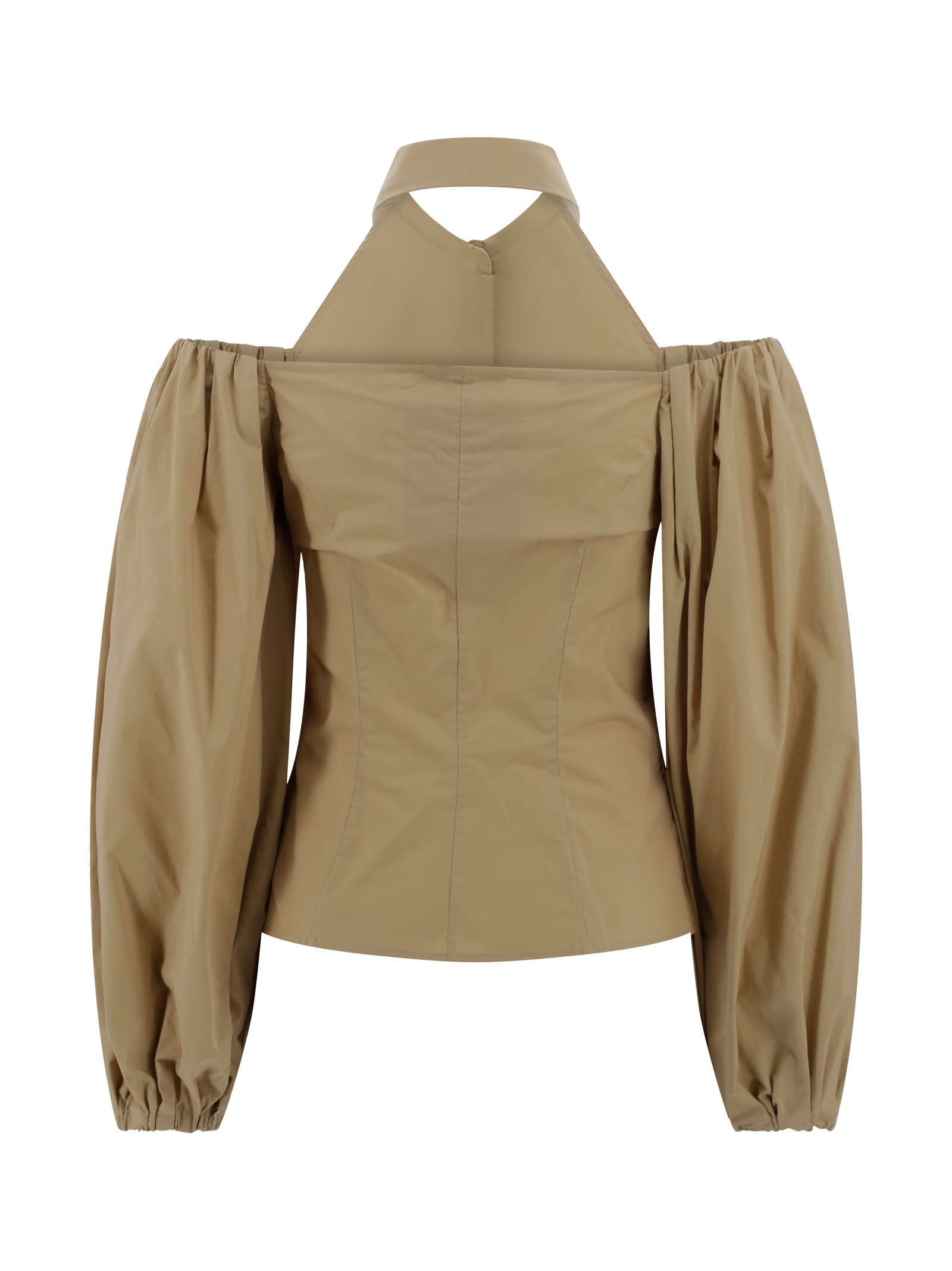 Mvp Wardrobe Cotton Shirt With Balloon Sleeves