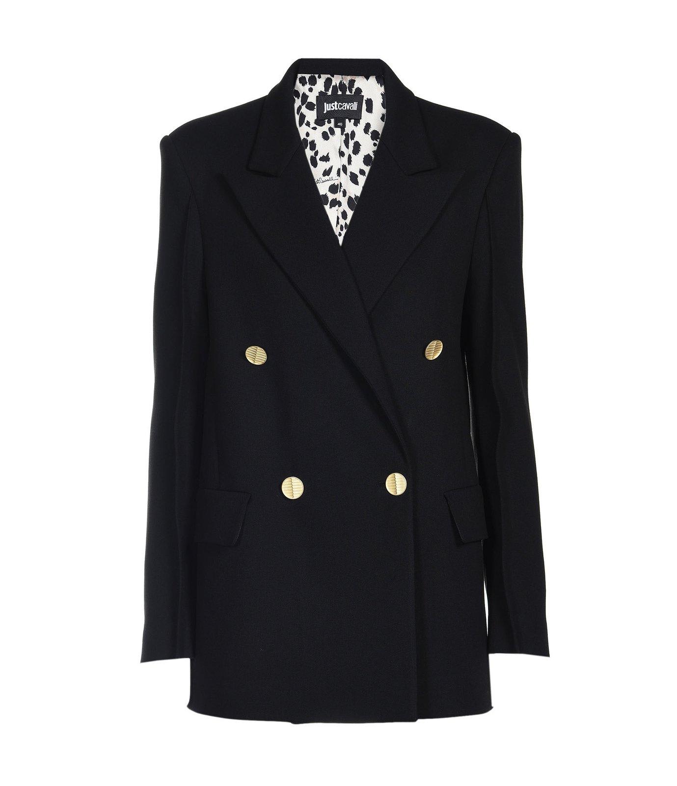Just Cavalli Double-breasted Long-sleeved Blazer