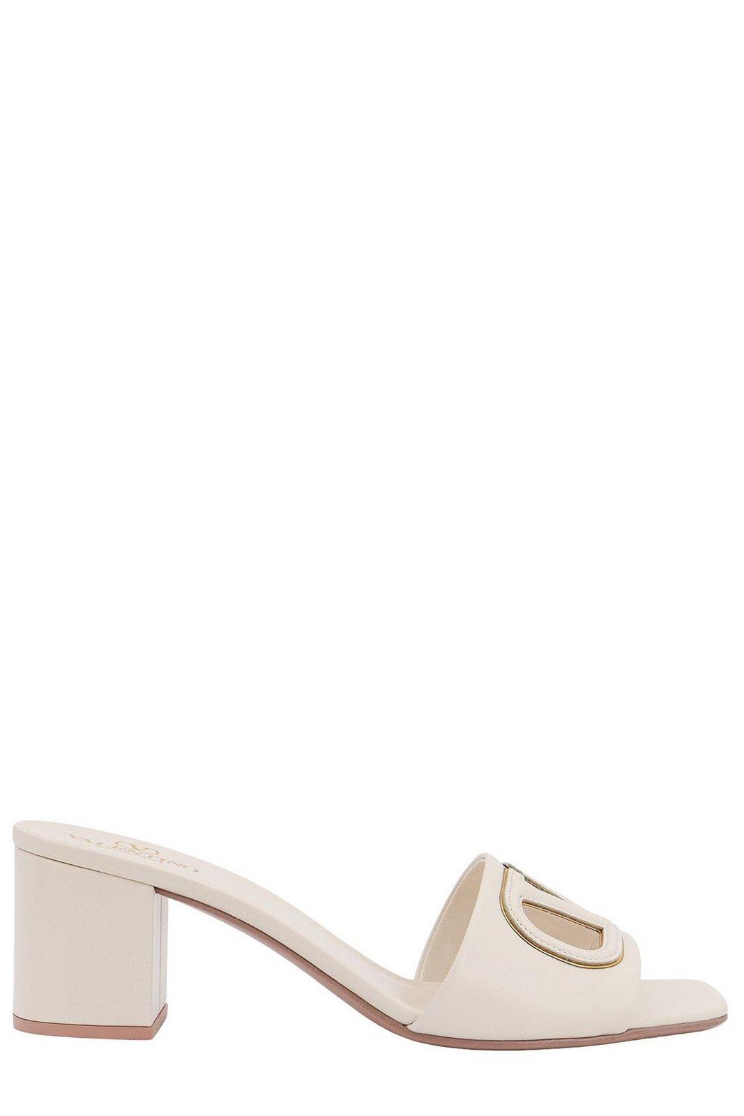 VALENTINO GARAVANI VLOGO SIGNATURE OPEN TOE SLIP-ON MULES