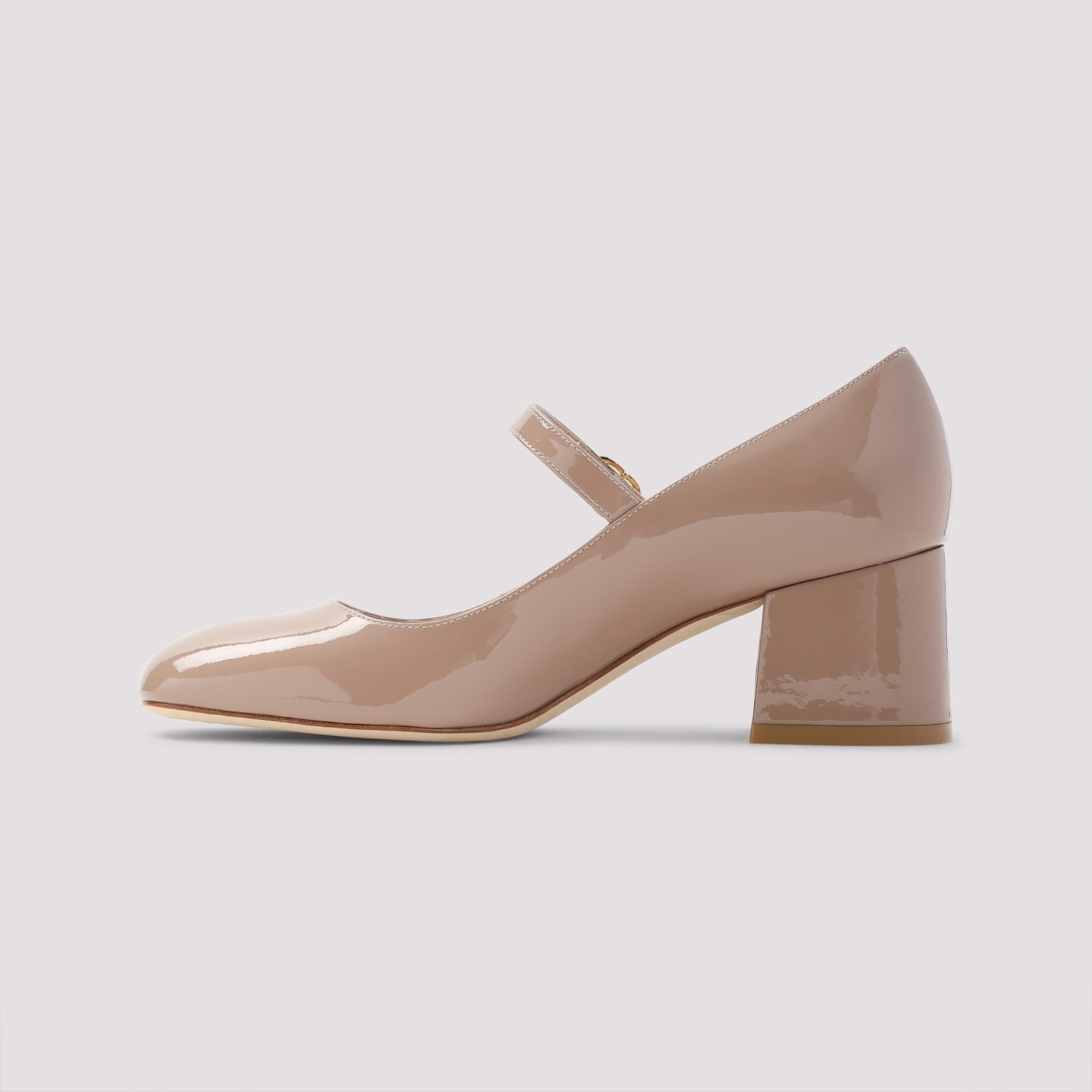 Stuart Weitzman Mary Jane Pumps With Patent Leather Finish In Brown