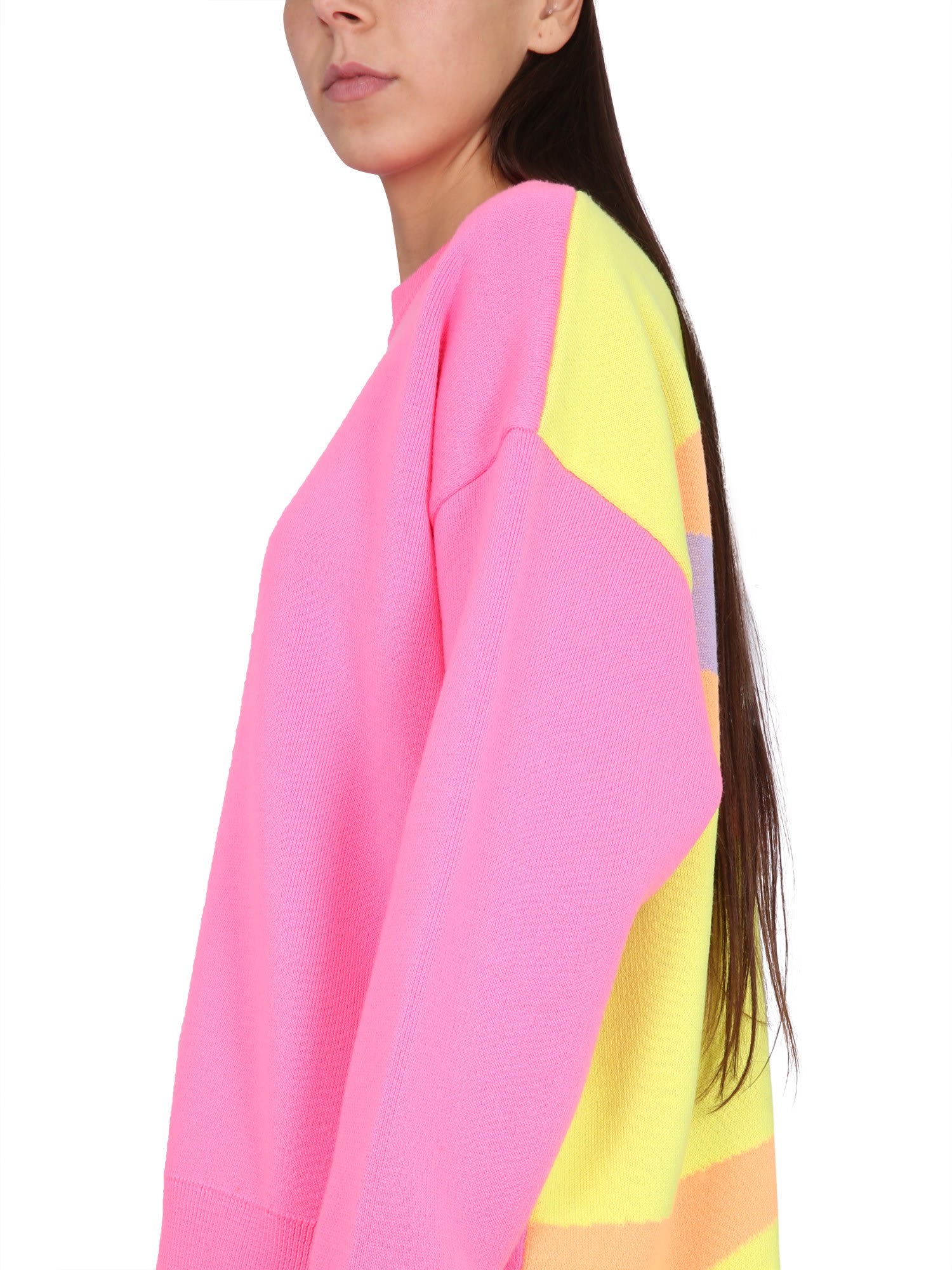 Shop Palm Angels Jersey With Palm Motif In Fucsia