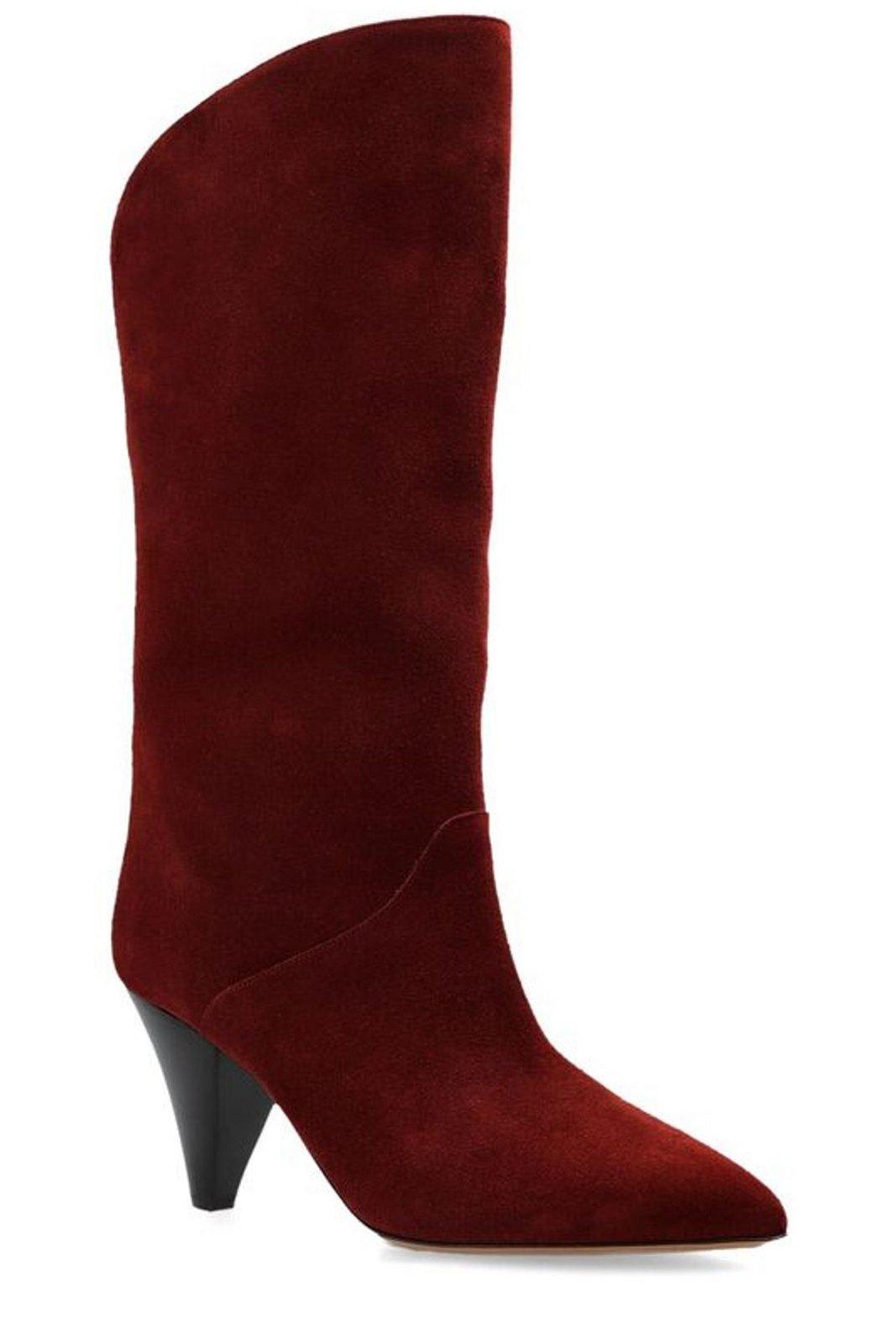 Shop Isabel Marant Pointed-toe Heeled Boots In Red