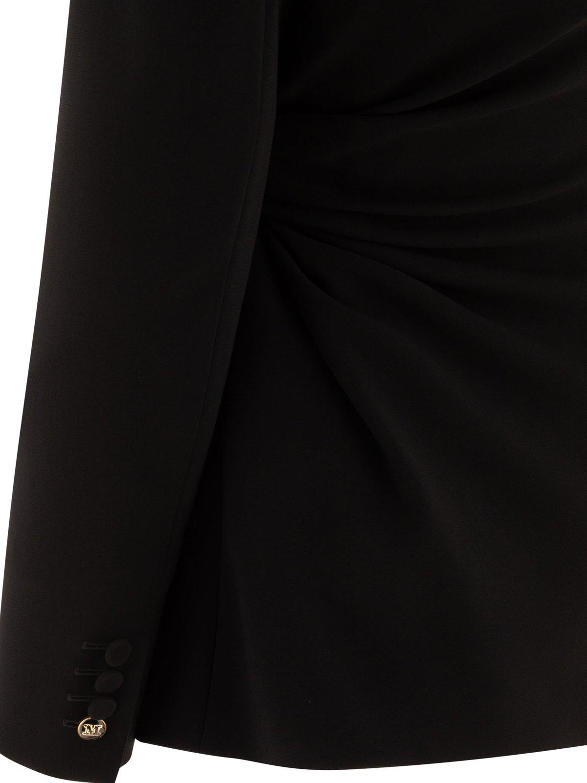 Shop Max Mara Wrap Long-sleeved Jacket In Black