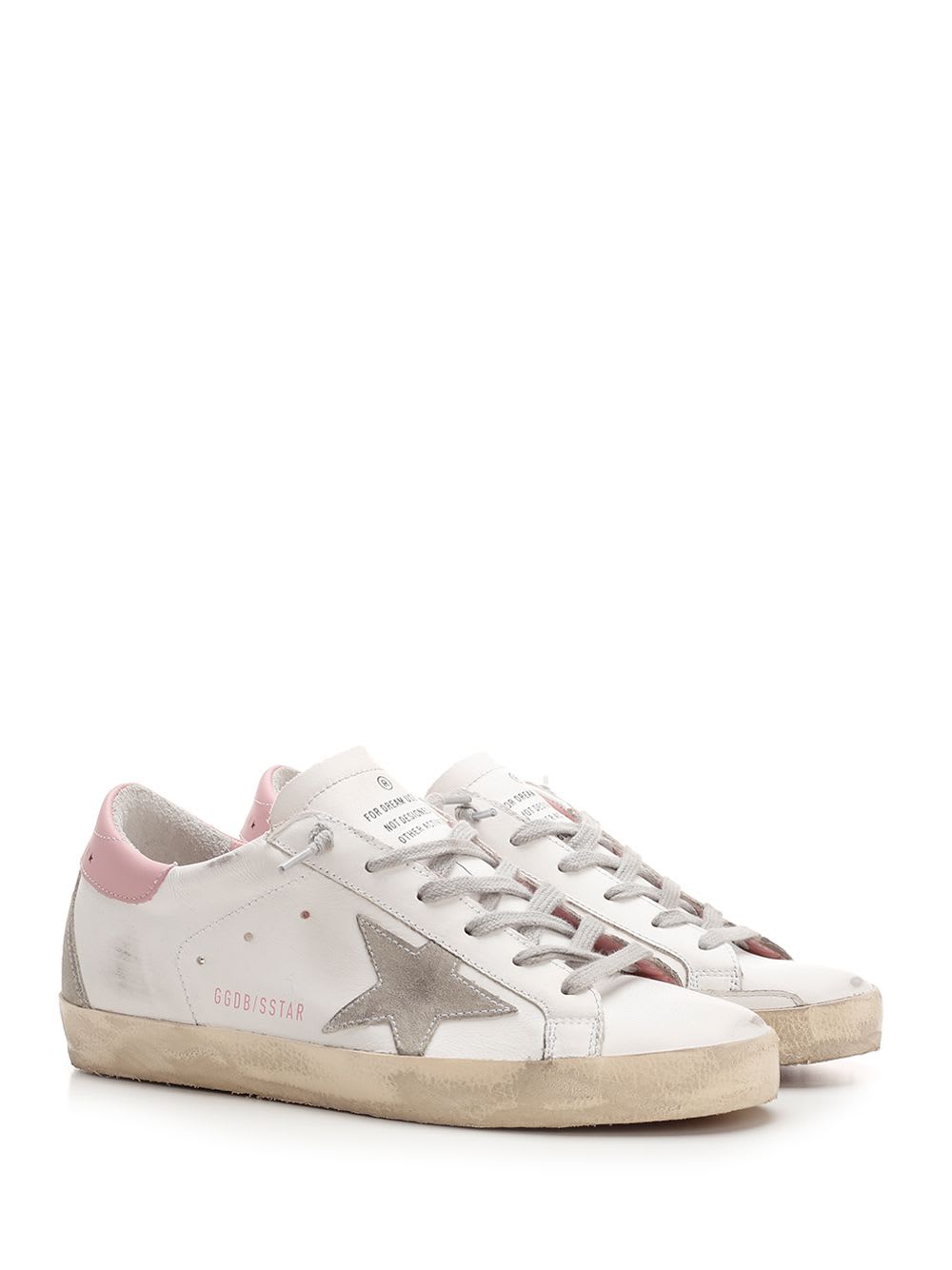 Golden Goose Super-star Leather Upper And Heel Suede Star And Spur Cream Sole In Multi