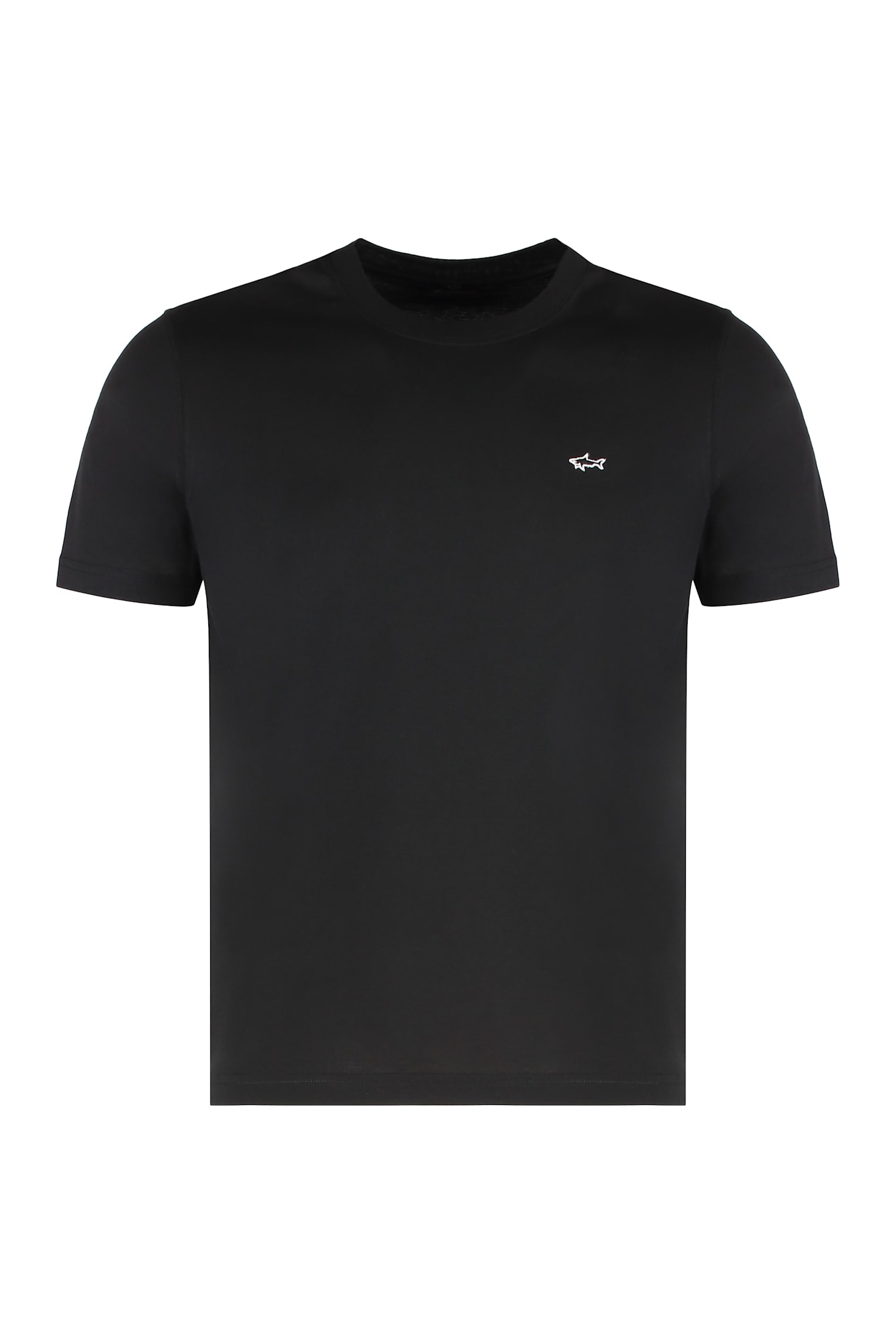Paul&shark Crew Neck Cotton T-shirt In Black