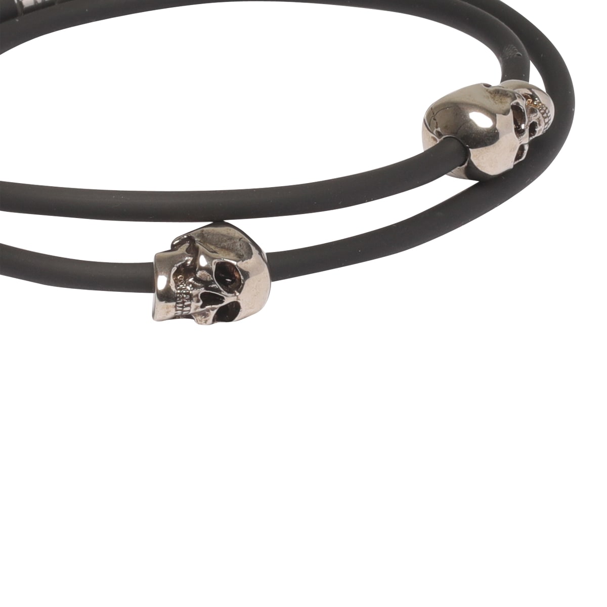 Shop Alexander Mcqueen Skull Bracelet In Black