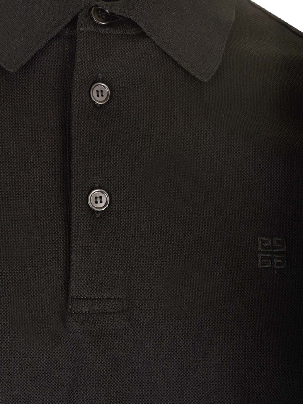 Shop Givenchy Cotton Polo Shirt In Nero