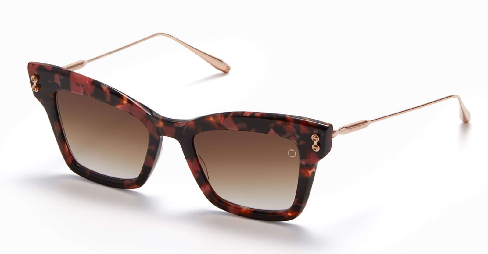 Akoni Innes - Brown Pink Swirl / Rose Gold Sunglasses In Brown