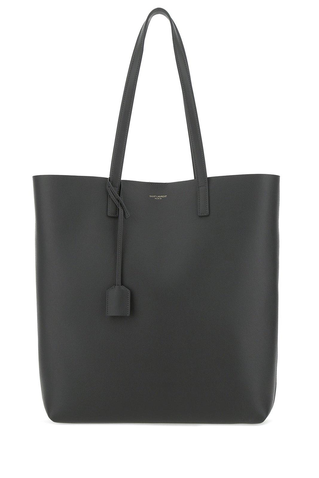 SAINT LAURENT N/S Shopping Leather Tote Bag