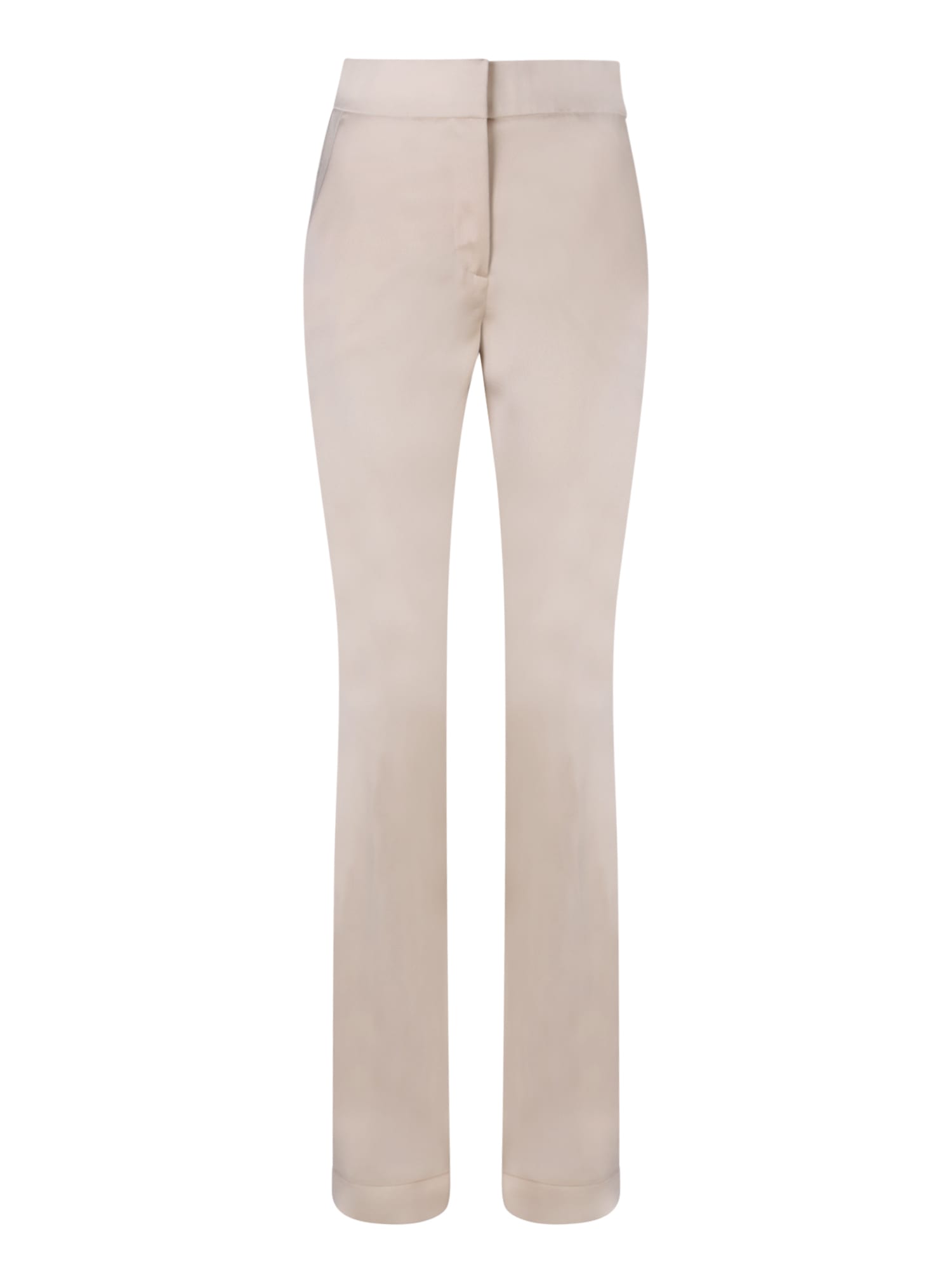 Shop Genny Satin Powder Trousers In White