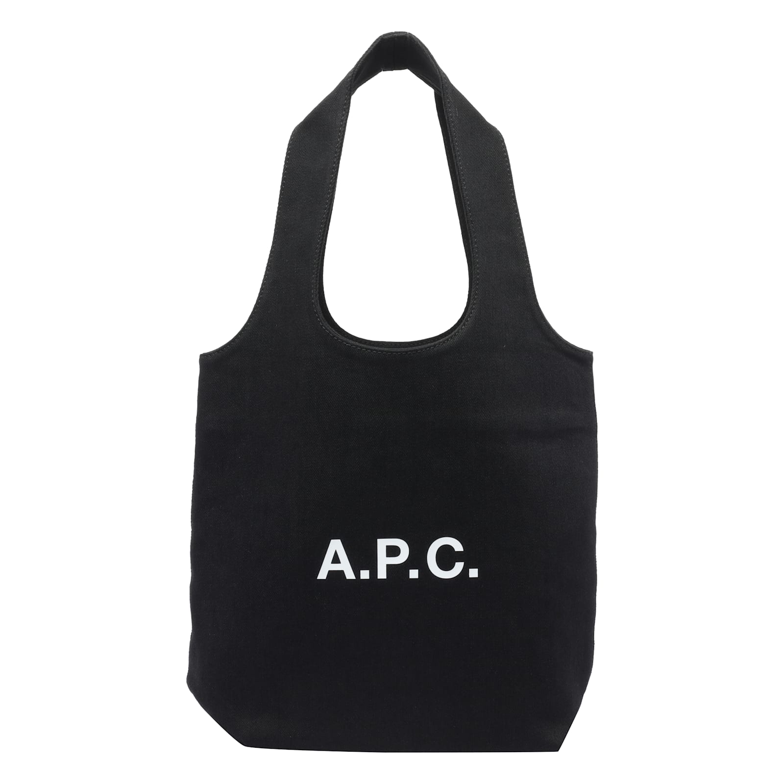 Apc A.p.c. Small Ninon Denim Tote Bags In Black