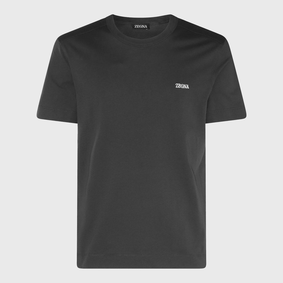Shop Zegna Black Cotton T-shirt