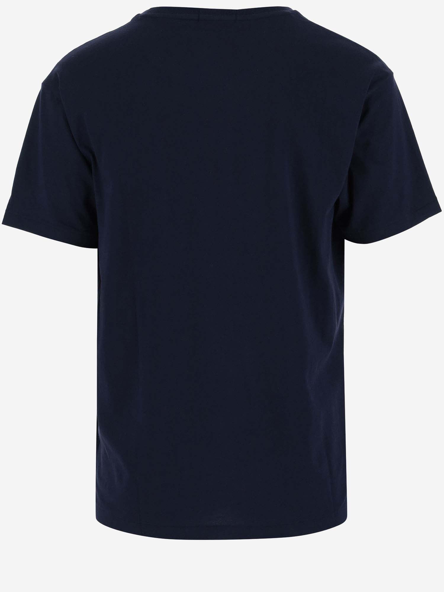 Shop Ralph Lauren Cotton T-shirt With Logo In Cruise Navy