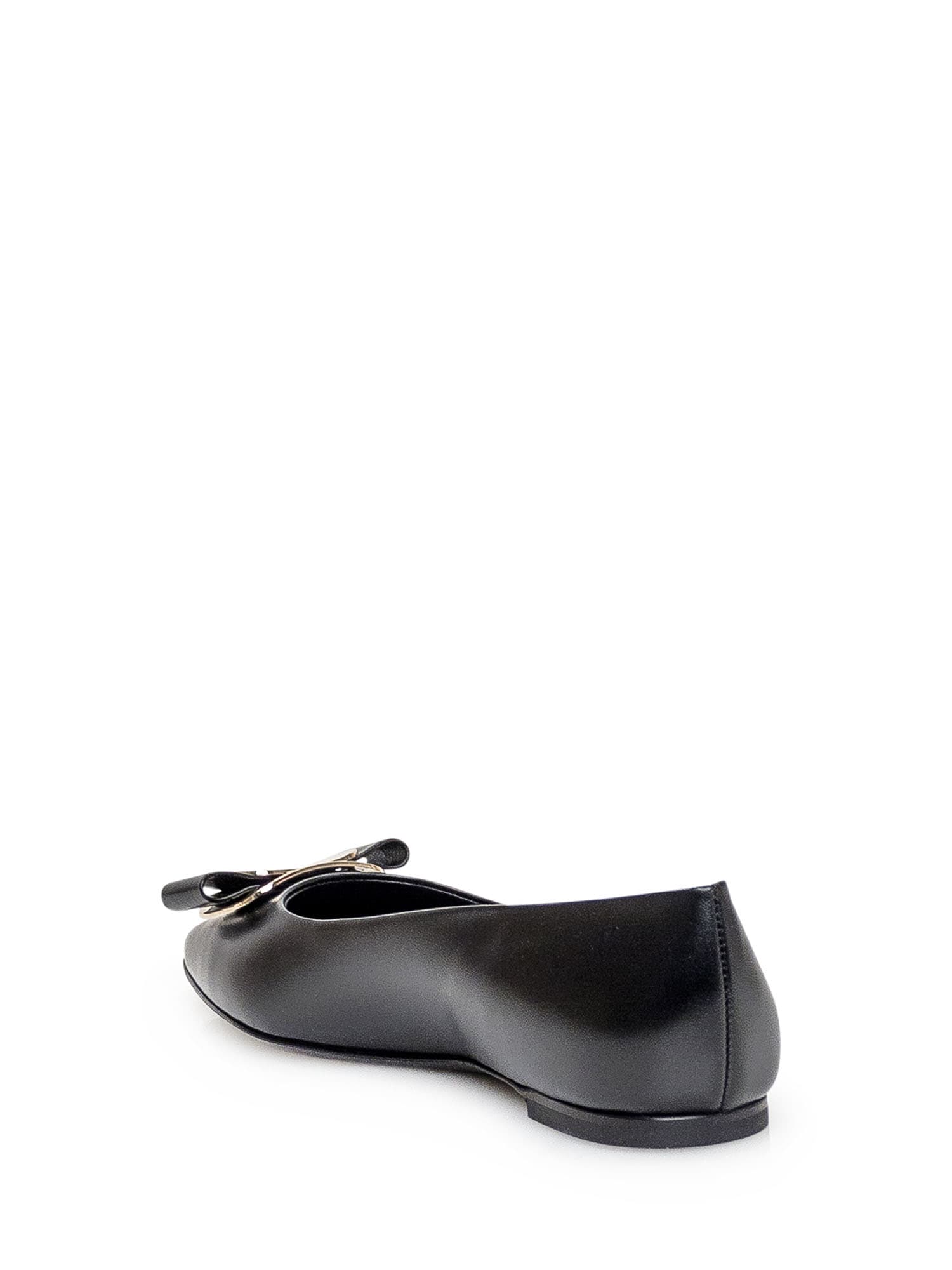 Shop Ferragamo Zea Ballet In Black