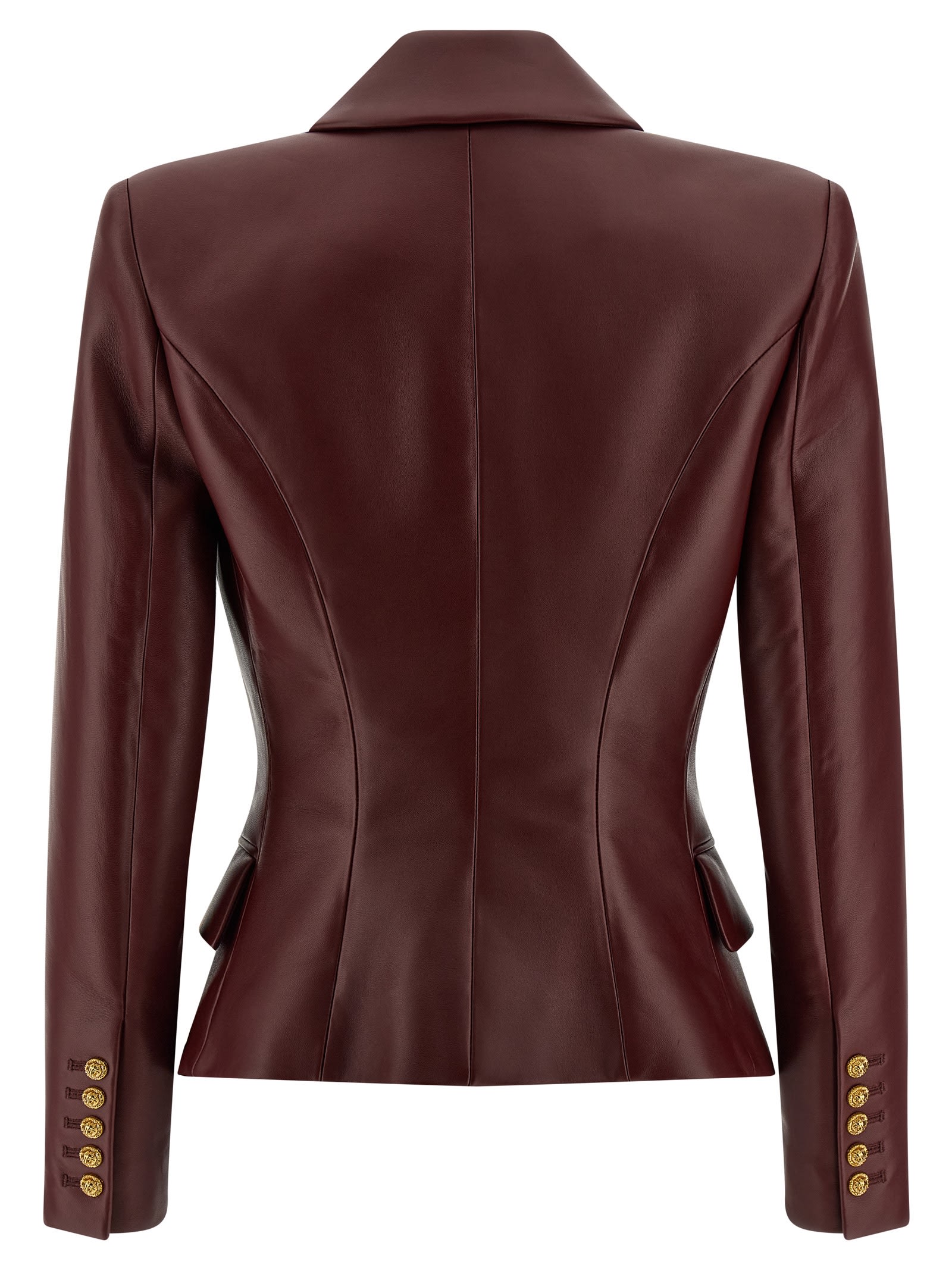 Balmain 6 Bottoni Blazer In Brown