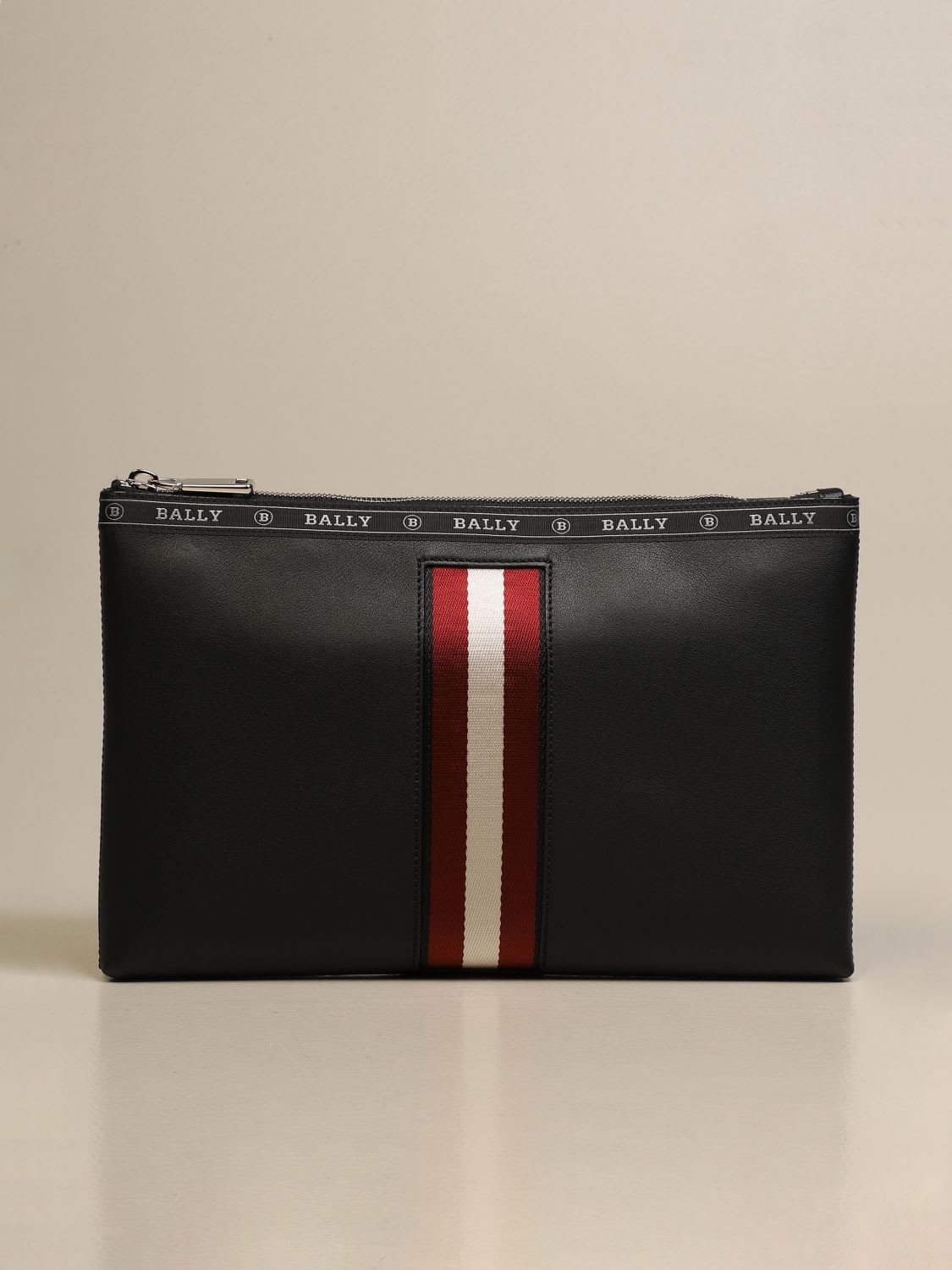 Bally Briefcase Hartland Bally Clutch Bag In Leather With Trainspotting Canvas Band