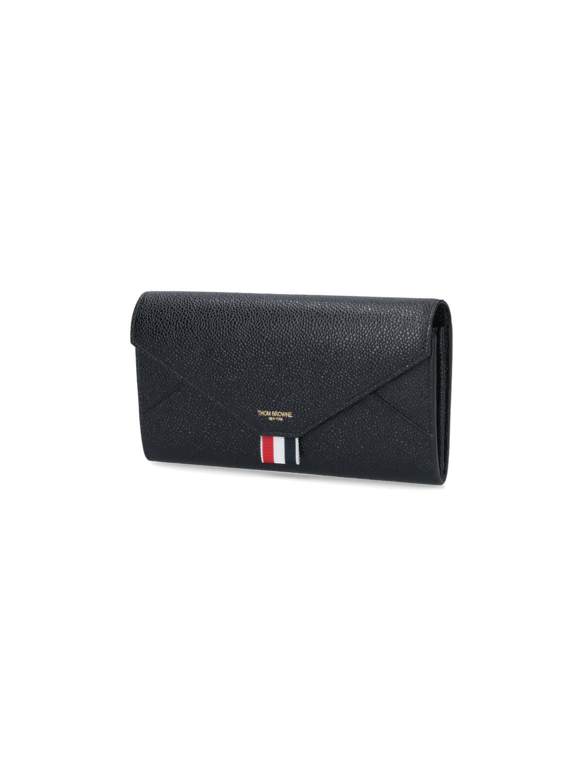 Shop Thom Browne Logo Wallet In Black