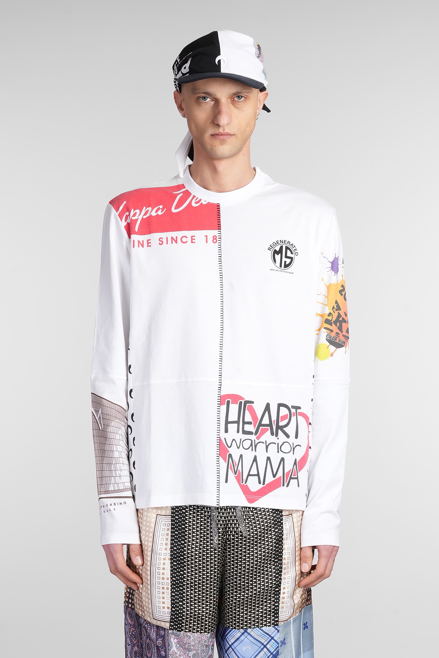Marine Serre T-shirt In White Cotton