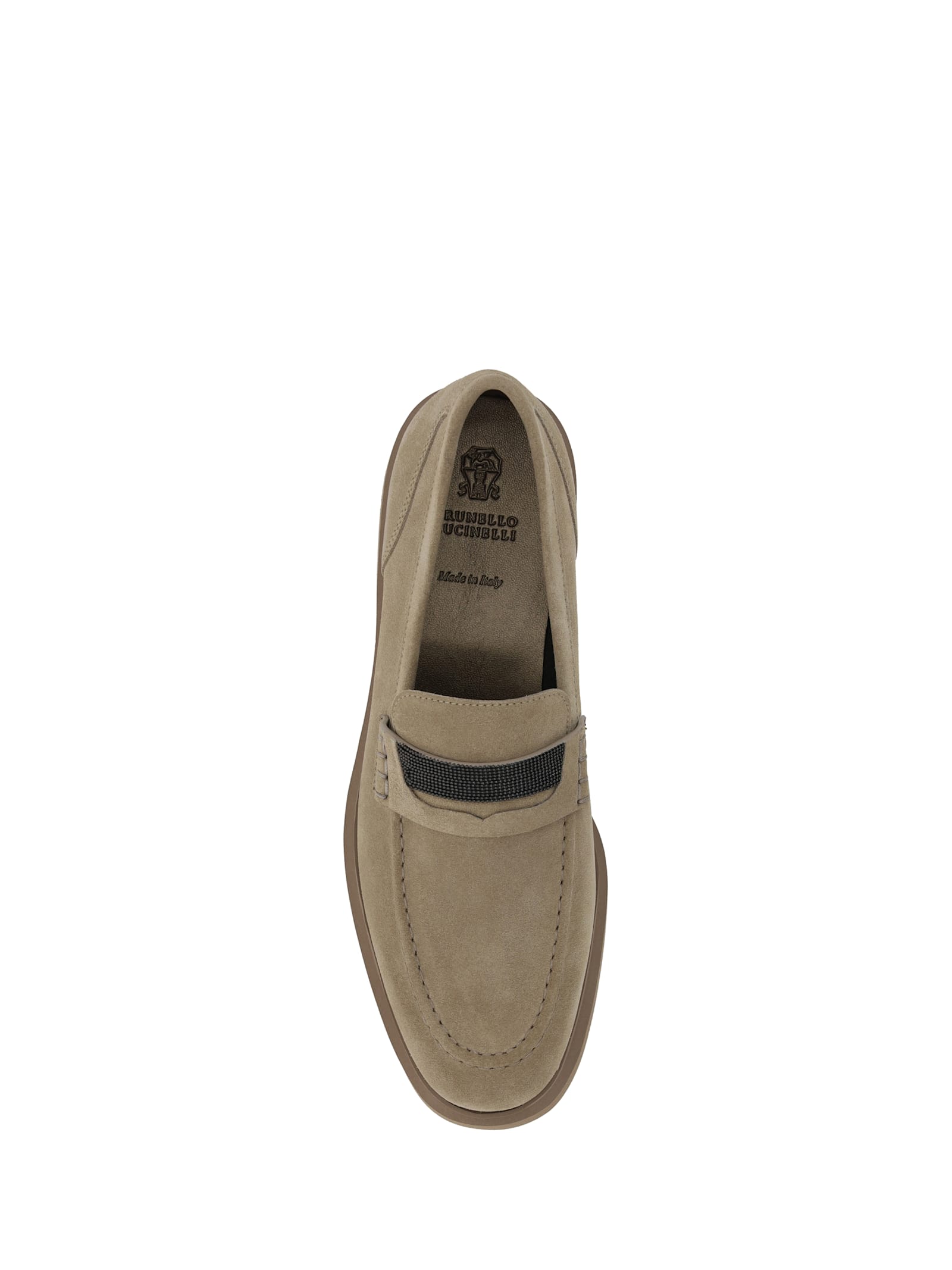 Shop Brunello Cucinelli Loafer Shoes In Anacardo