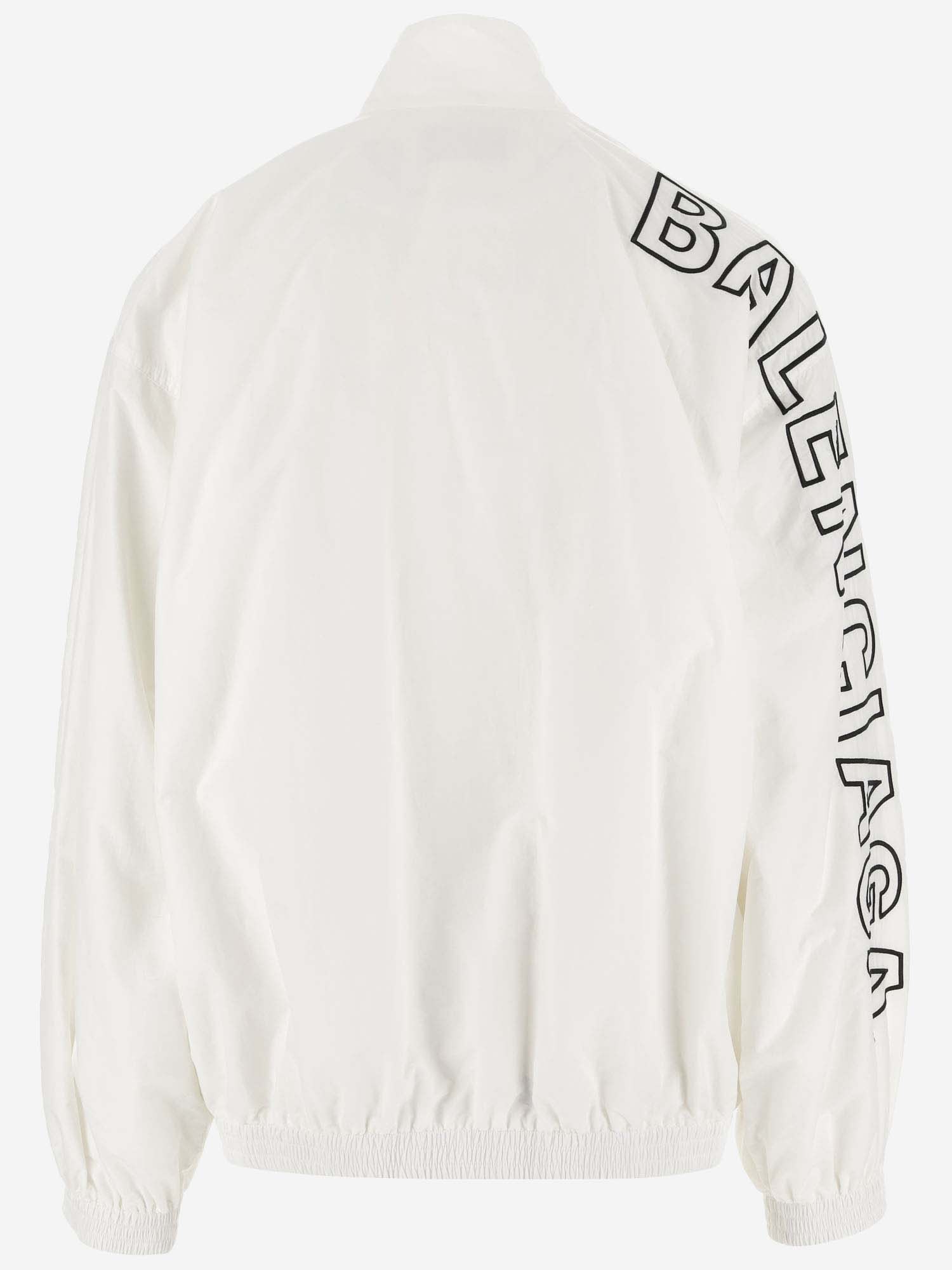 Shop Balenciaga Jacket With Logo In White