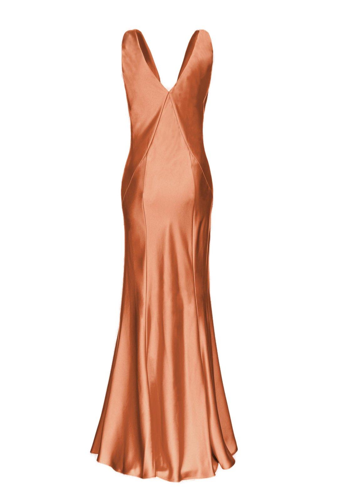 Shop Pinko V-neck Draped Maxi Dress In Brown