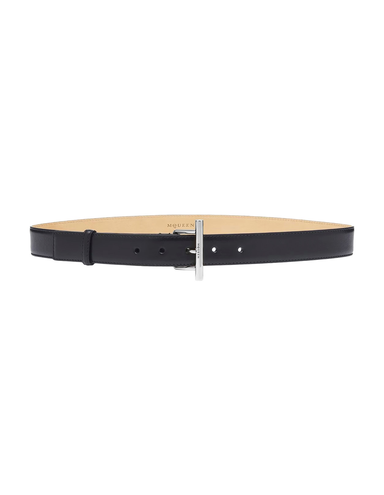 Shop Alexander Mcqueen Sling Hip Belt In Black/silver